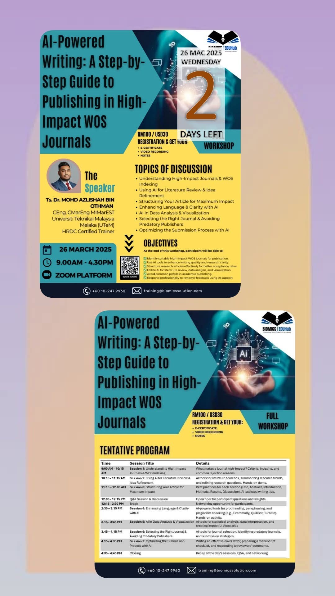 Biomics - 2 DAYS LEFT. REGISTER NOW! 💡 Full Workshop! 🚀 AI-Powered ...