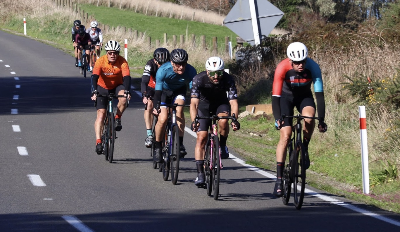 Hawera - Scratch reach the front: From the right Glenn Kirk and Shaun ...