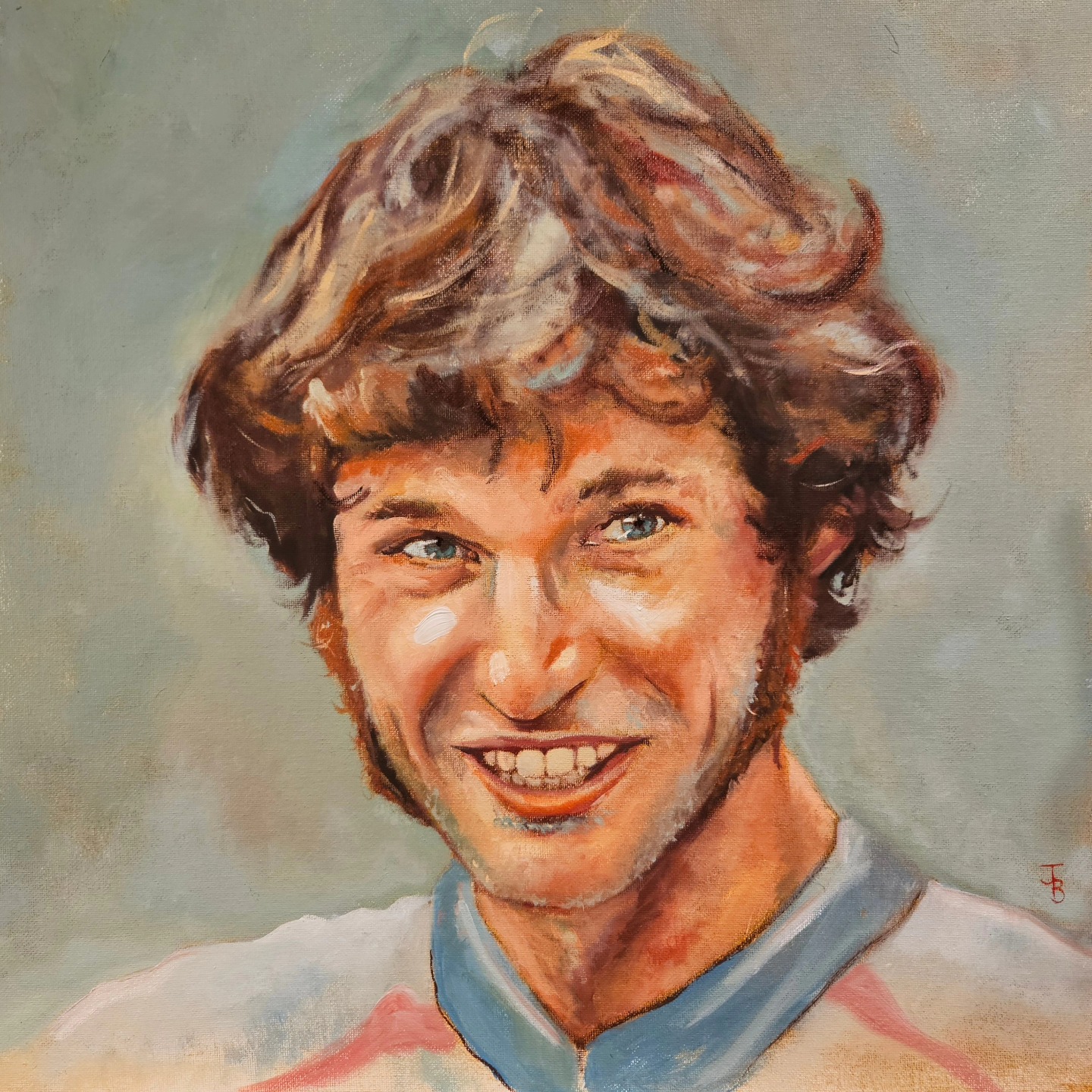 Love how this canvas of Guy Martin has turned out ❤️. 🏍️🏍️