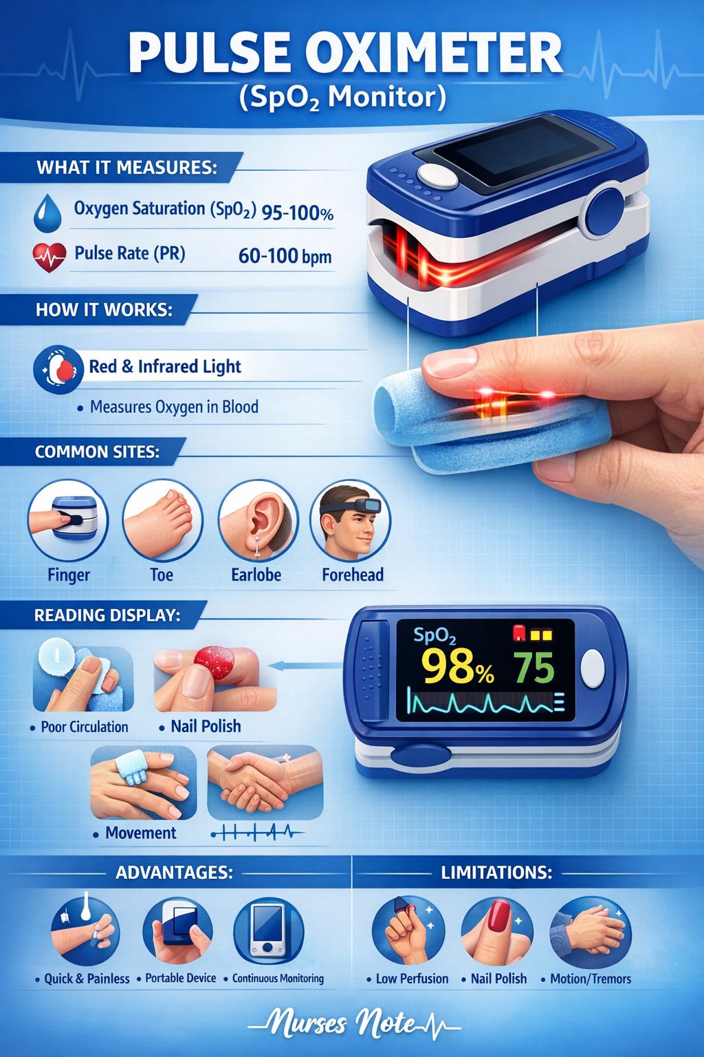 Nurses - Pulse Oximeter #icu_ireland #USnursing #healthcare #NursesNote ...