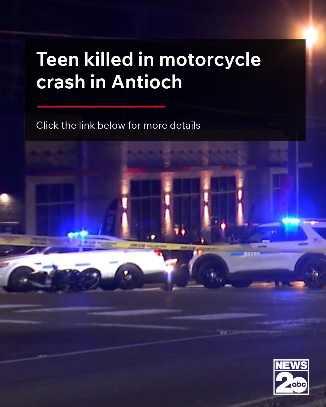 Teenager Killed In Motorcycle Accident