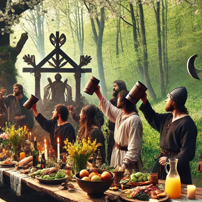 The Norse - Welcoming Spring with Blóts & Sumbels 🌿🔥 As winter fades ...