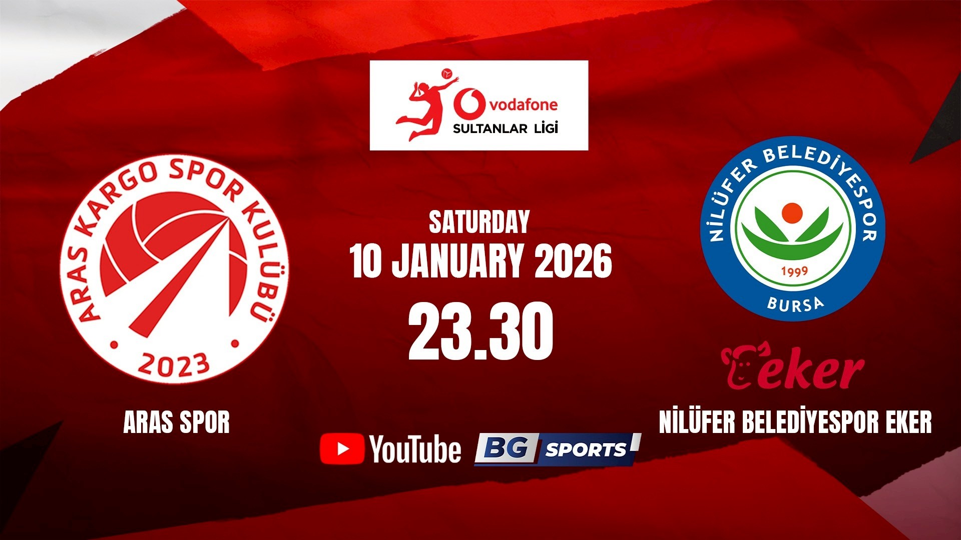 BG - LIVE🔴 : Vodafone Sultanlar Ligi 2025/26 Aras Kargo Spor vs ...