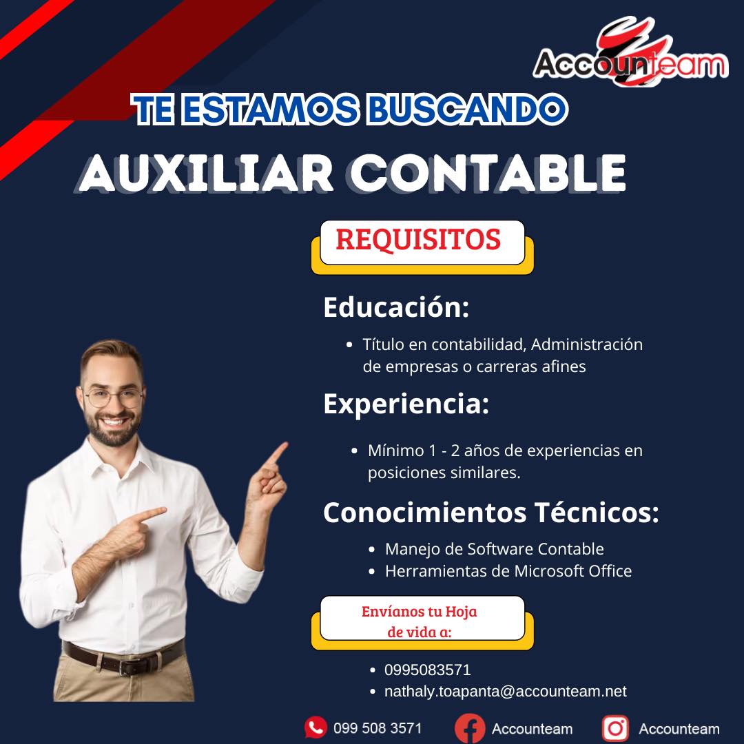 Accounteam - ¡ÚNETE A NUESTRO EQUIPO! Estamos buscando un Auxiliar ...