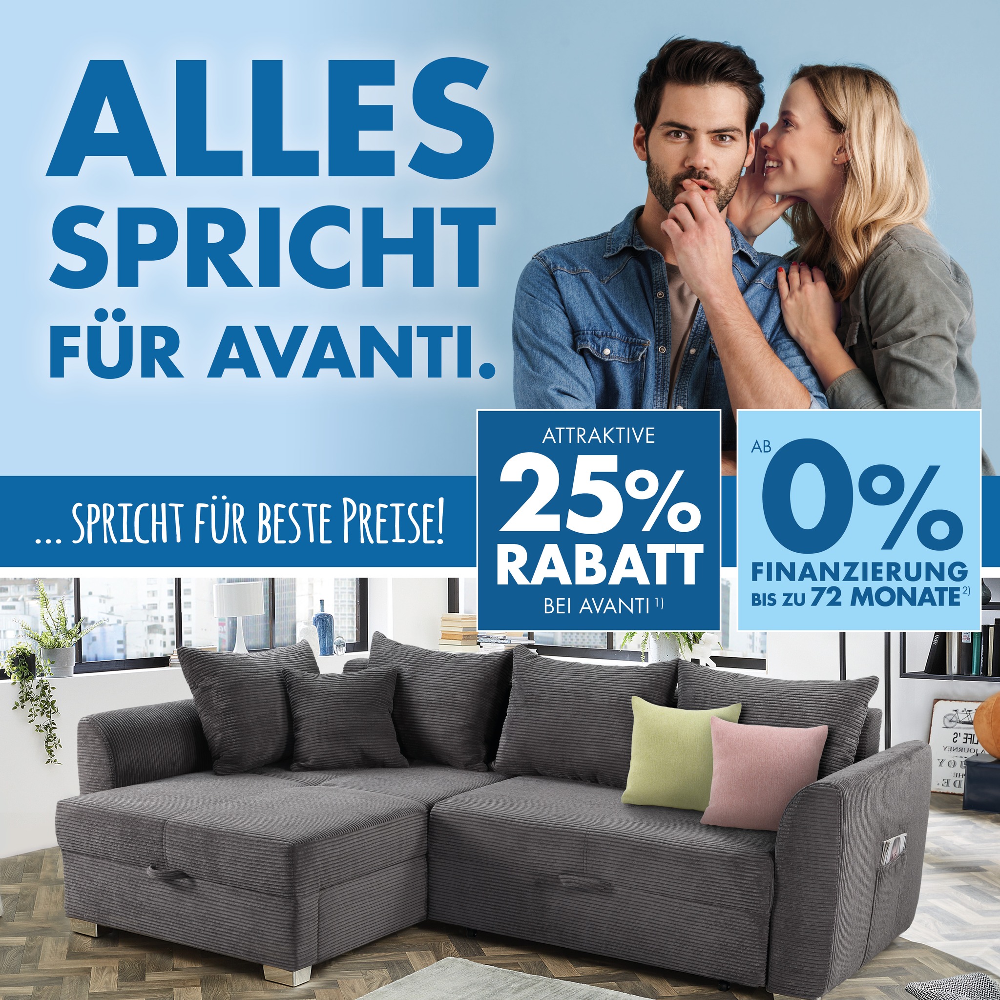 📢 **Frisch eingetroffen!** Unser neues **AVANTI-Prospekt** ist da! 🎉 Entdecke traumhafte **Möbel**, moderne **Küchen** und stylische **Gartenmöbel** für dein Zuhause. 🌿🛋️🍽️ Jetzt durchblättern und