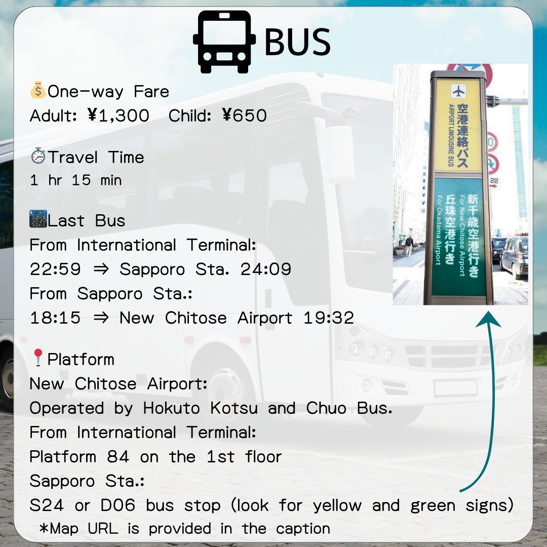sapporo to new chitose airport bus