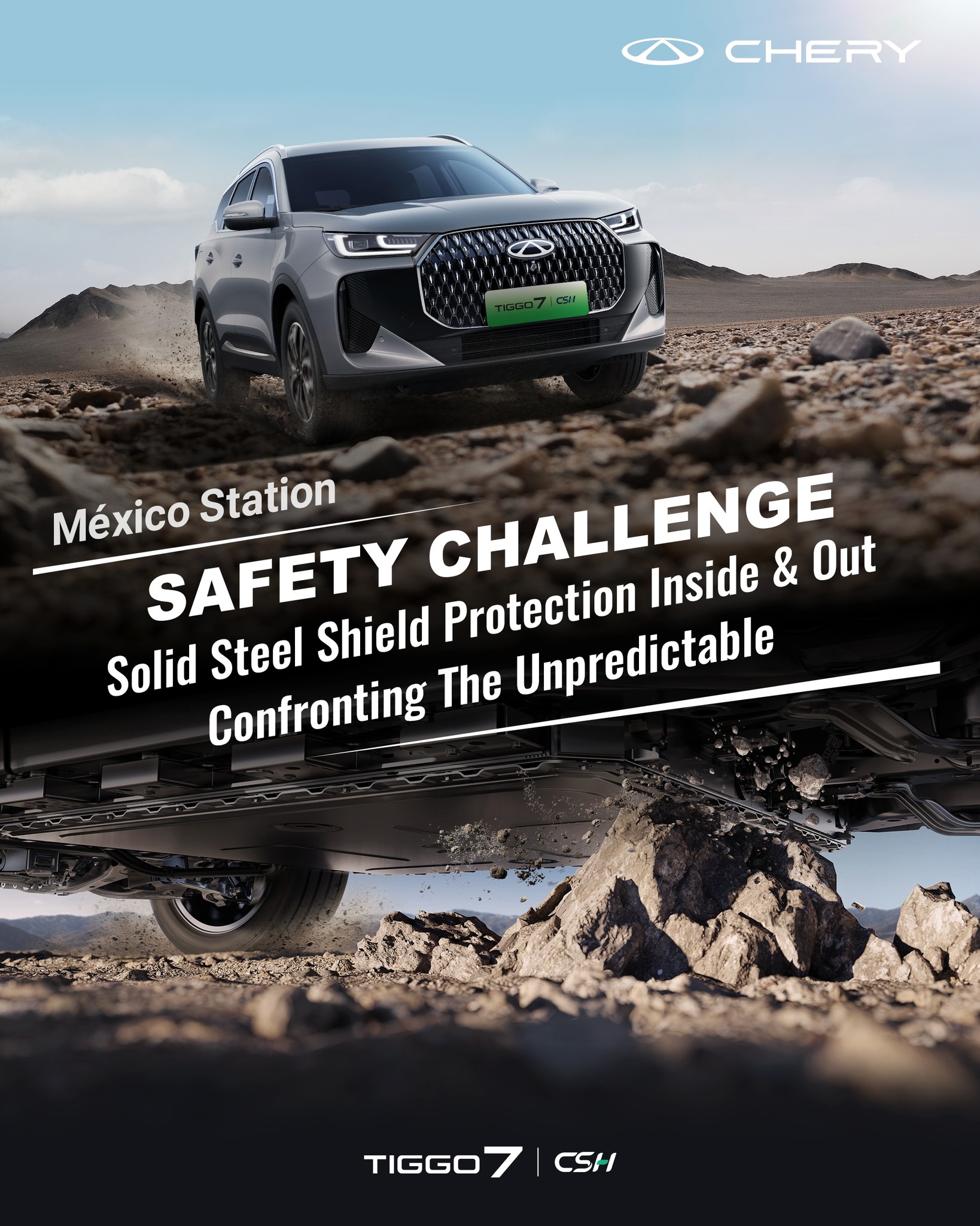 Chery - Rocky trails? Bring them on. With its solid steel underbody ...