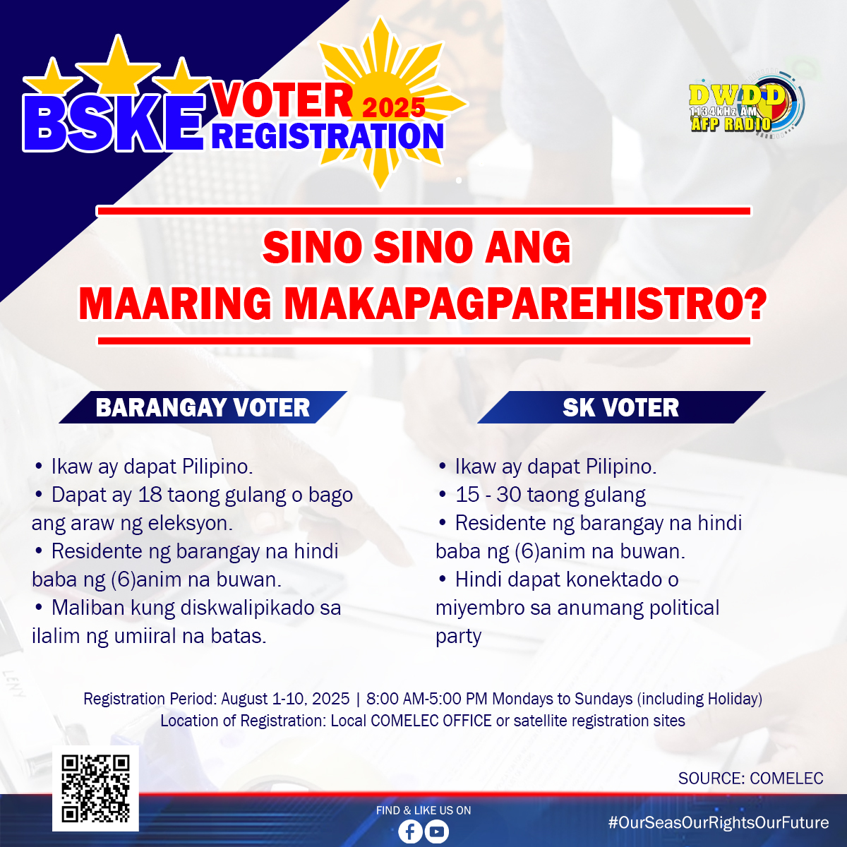 AFP - Magparehistro na para sa Barangay at SK Elections 2025! Ito ay ...