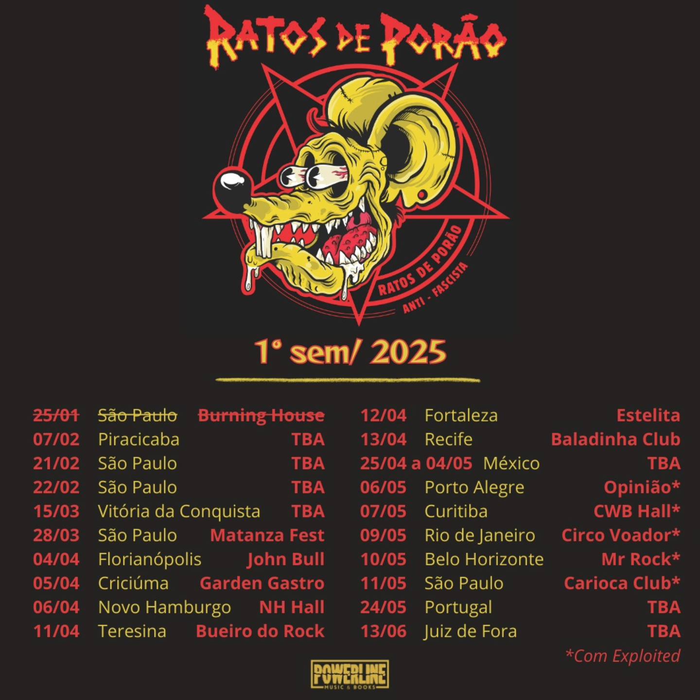 Tour RATOS DE PORAO oficial 2025!!