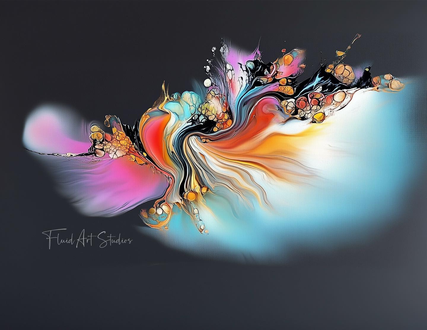 Vibrant abstract art 'Explosion of Color' by Dan Pan