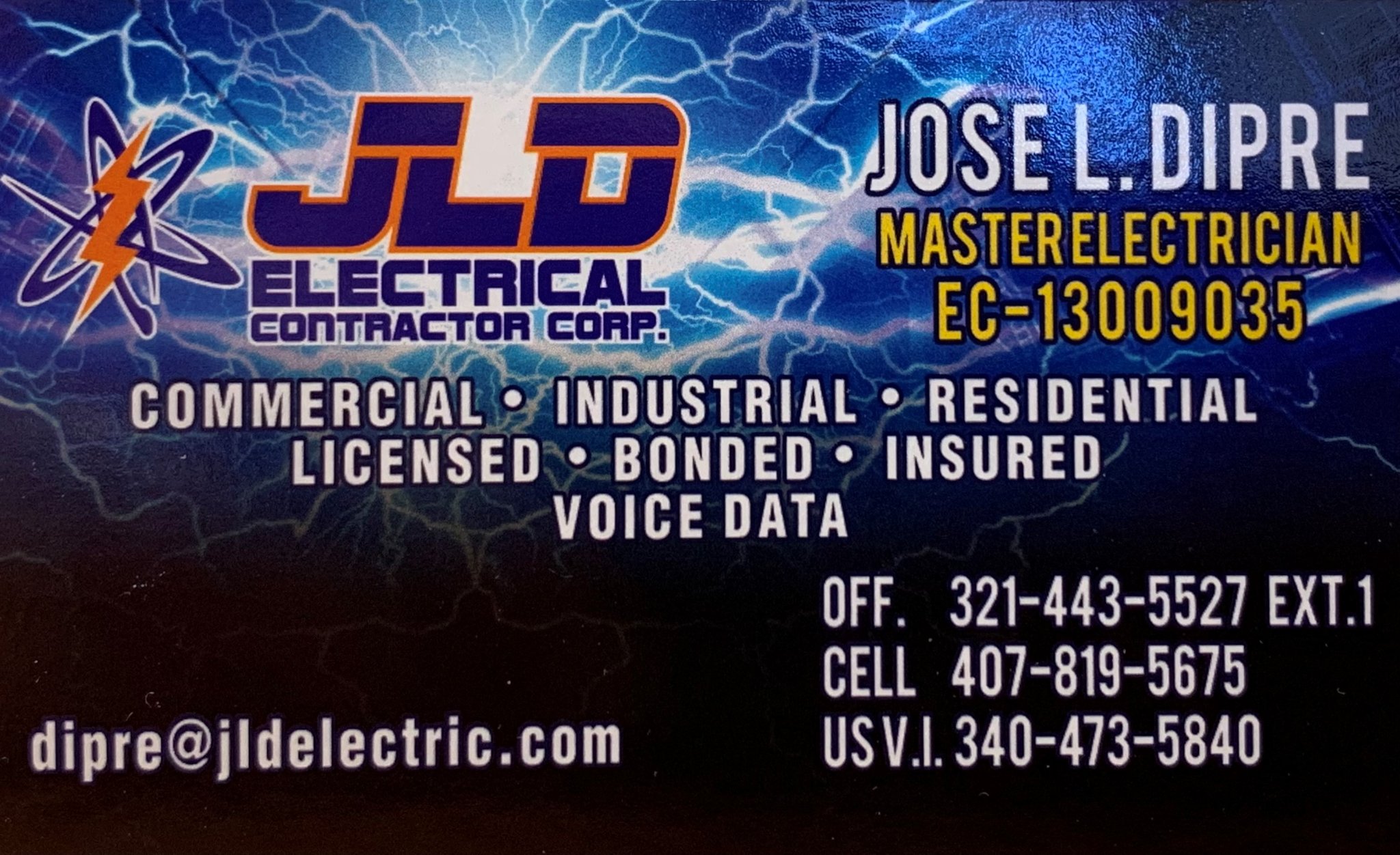 We would like to say a huge thank you to Jose Dipre of JLD Electrical ...