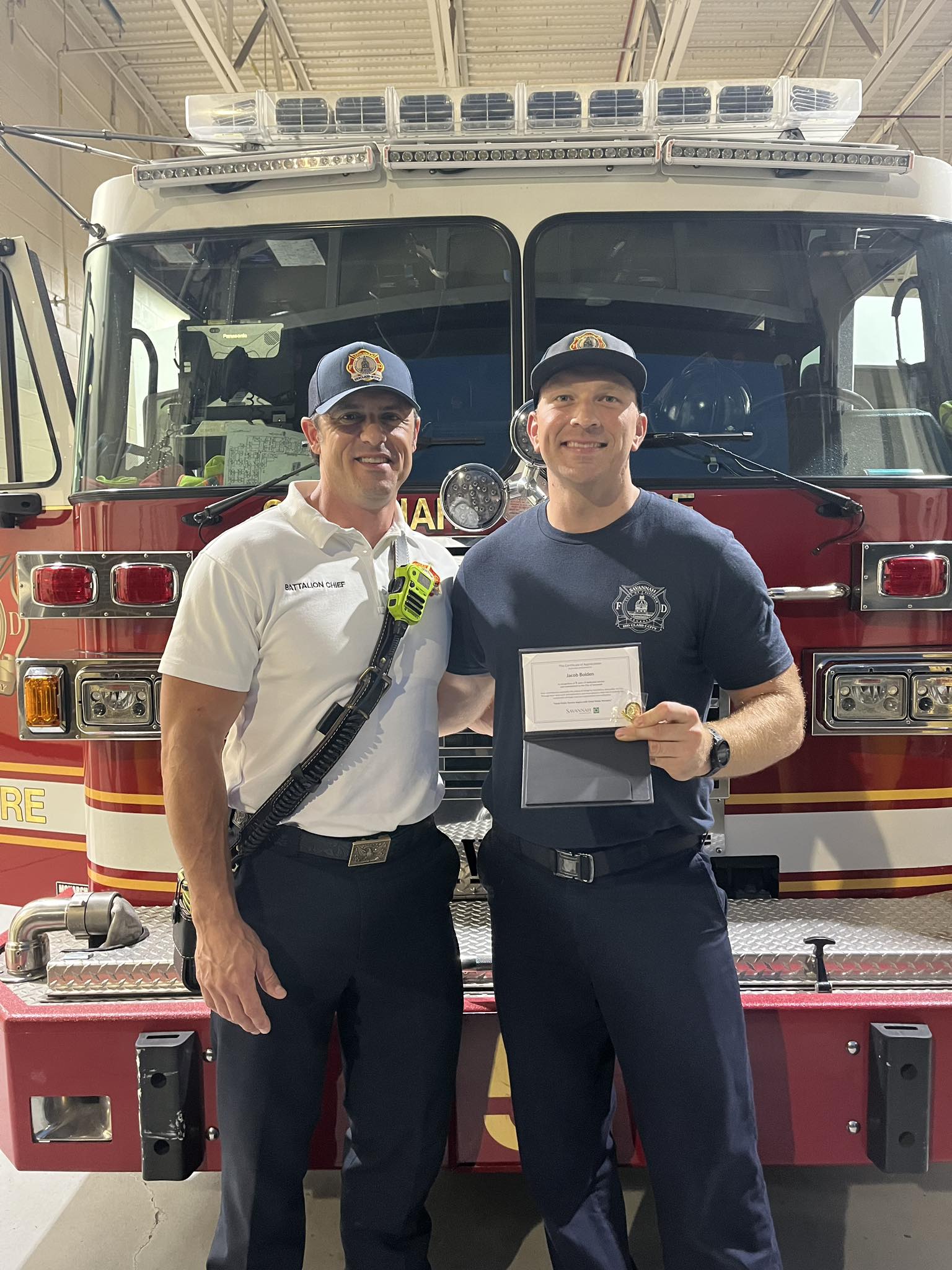 Savannah - Thank you to Advanced Firefighter Jacob Bolden for 5+ years ...
