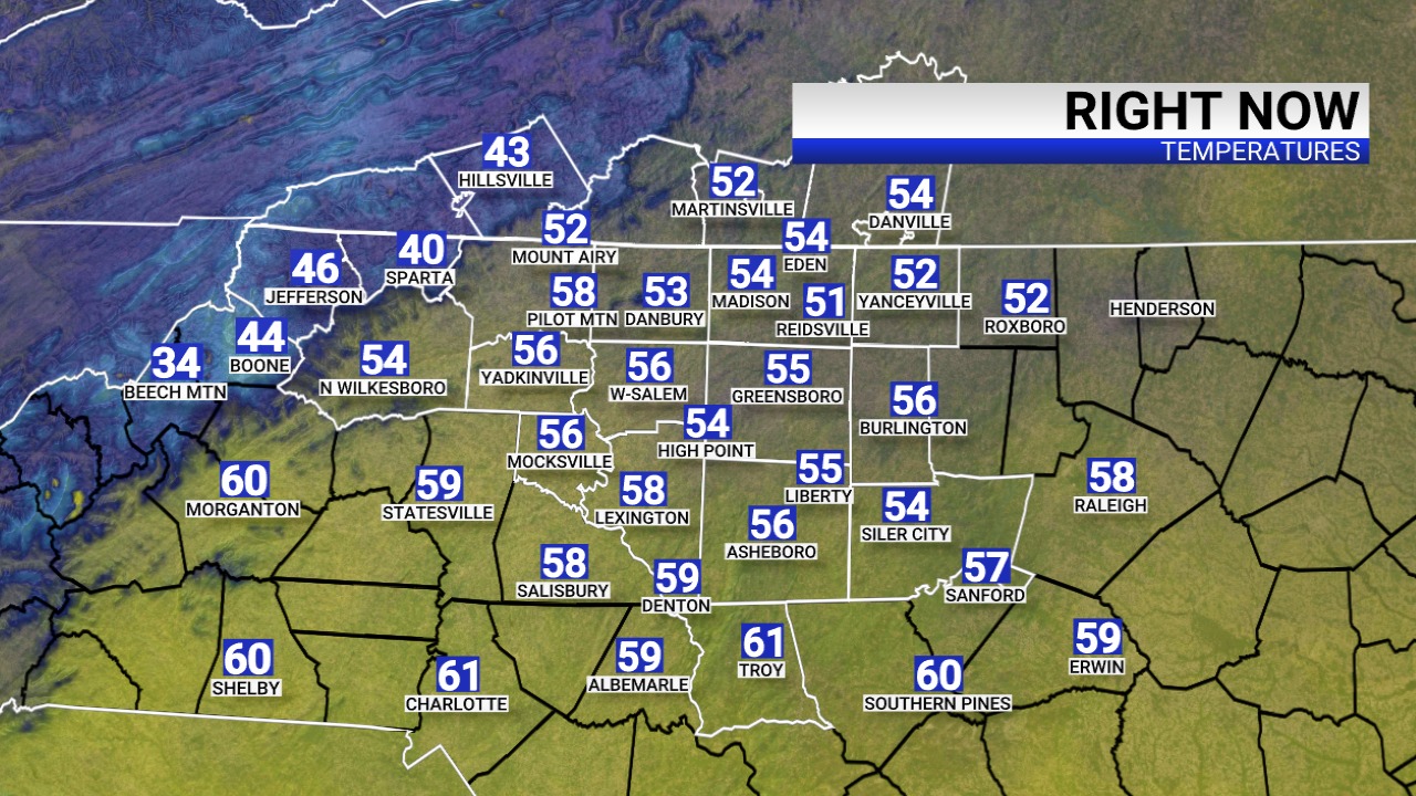 Van - Here are your lunchtime temperatures from the FOX8 MAX Weather ...