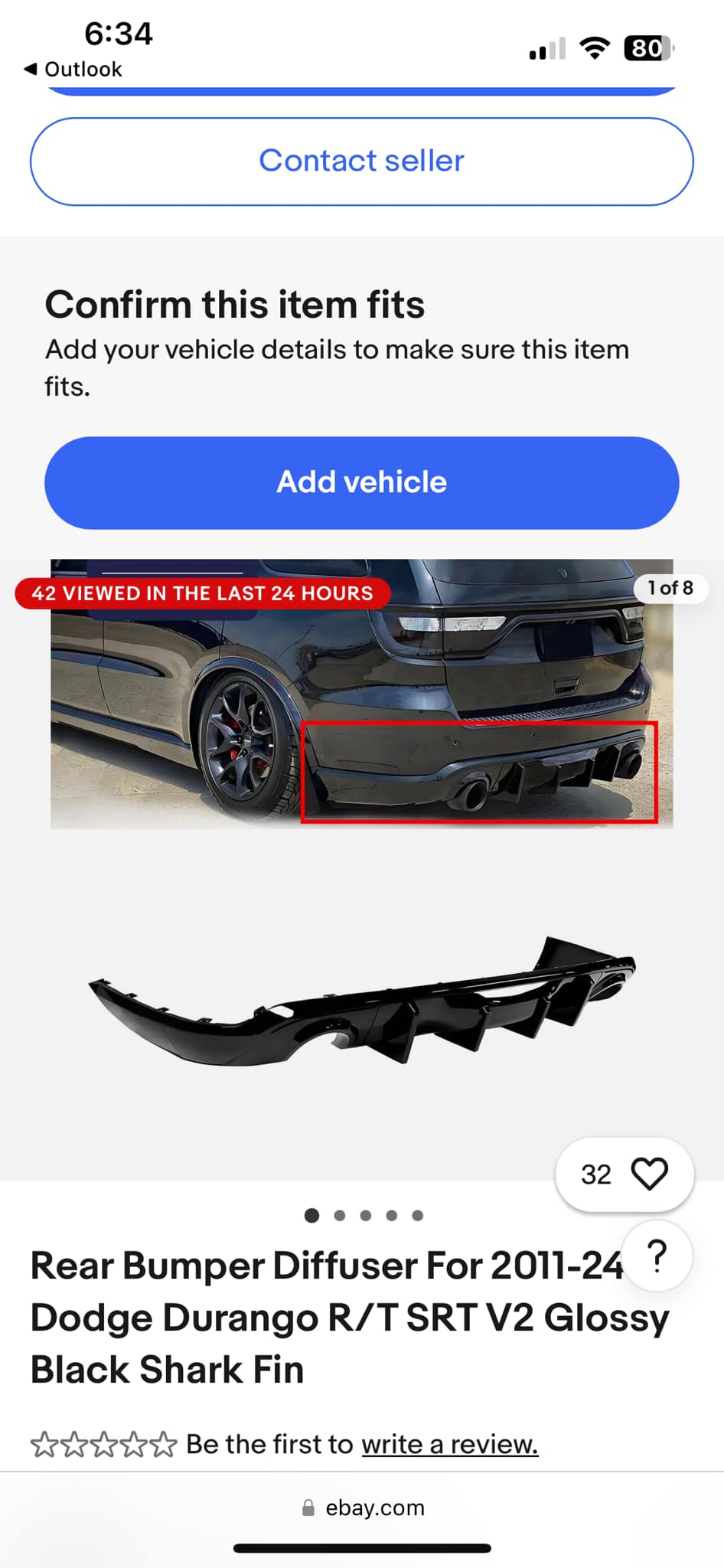 DREAMIZER Rear Diffuser For Cadillac Escalade - 7 Shark Fin Design Bumper Lip Spoiler (Unpainted Black)