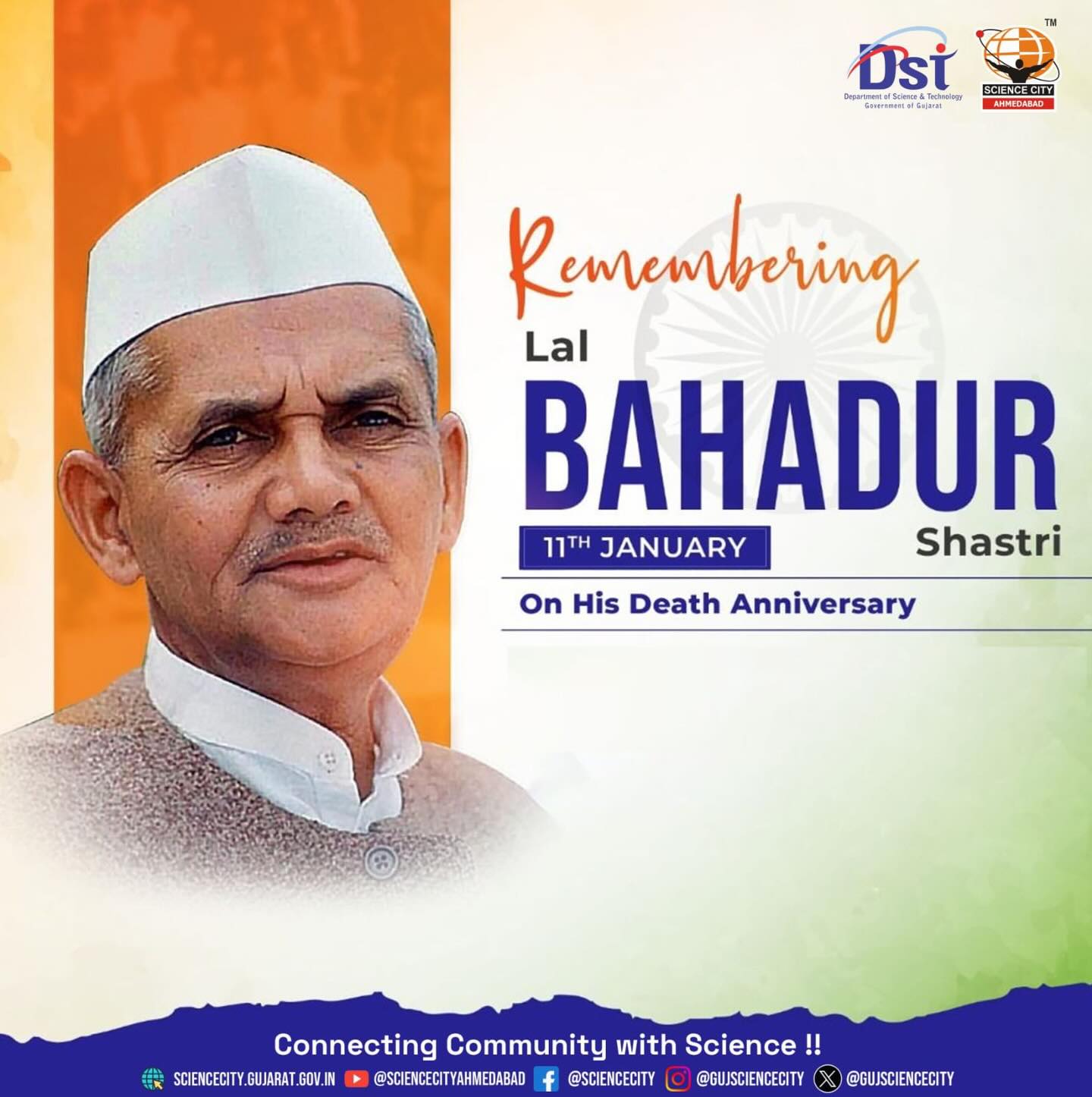 Gujarat - 11 January – Death Anniversary of Lal Bahadur Shastri ...