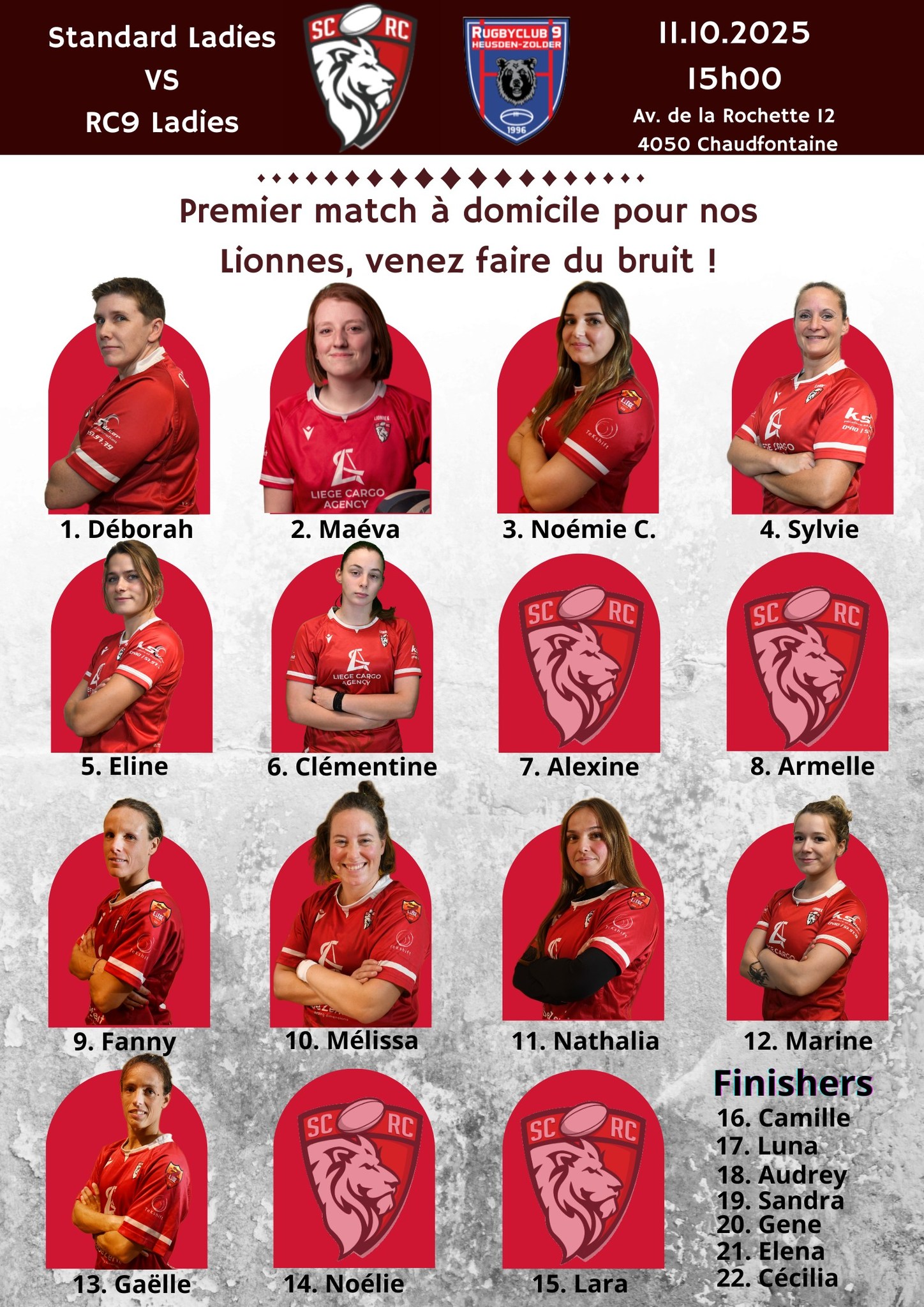 Les Lionnes du Standard Rugby | Chaudfontaine