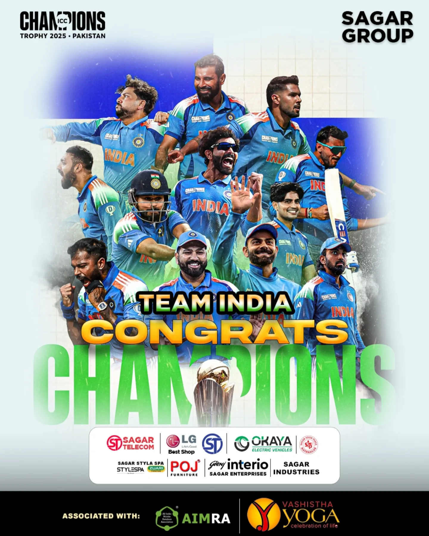 Sagar Telecom - 🏆 CHAMPIONS! 🏏💙 Team India has conquered... | Facebook