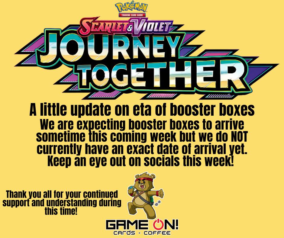 will all journey together booster boxes have a promo Pokemon Trading Card Game TCG Scarlet & Violet Three Blister Packs (Yanmega Card) : Toys & Games Hop’s Zacian ex Best Pokémon TCG deaL: Grab
