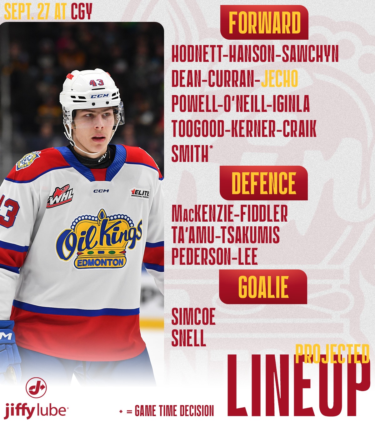 Curran makes his Oil Kings debut and... - Edmonton Oil Kings | Facebook