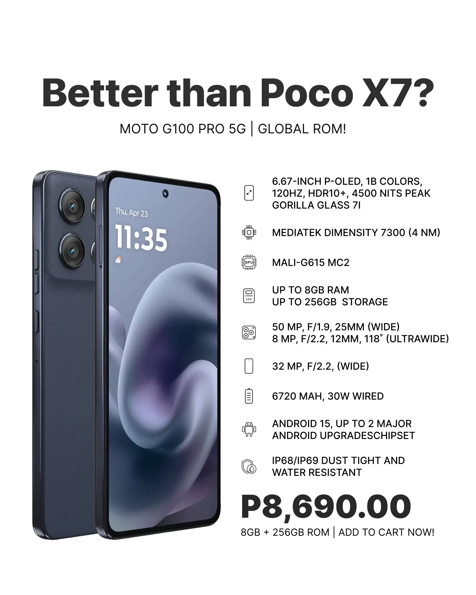 Strong and Affordable Mid-range King Motorola Moto G100 Pro 5G Get 