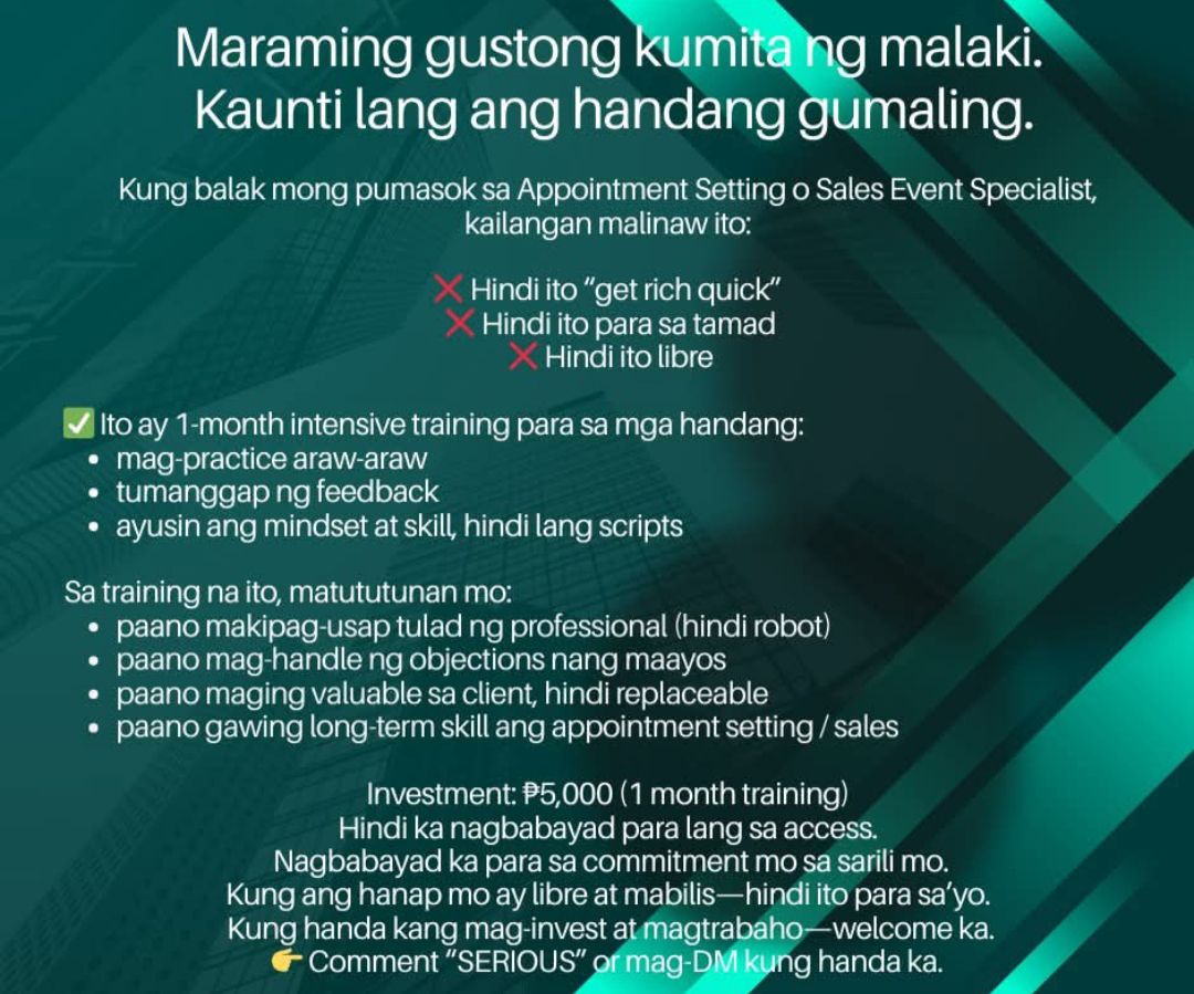 Remote Appointment Setters | Pasig