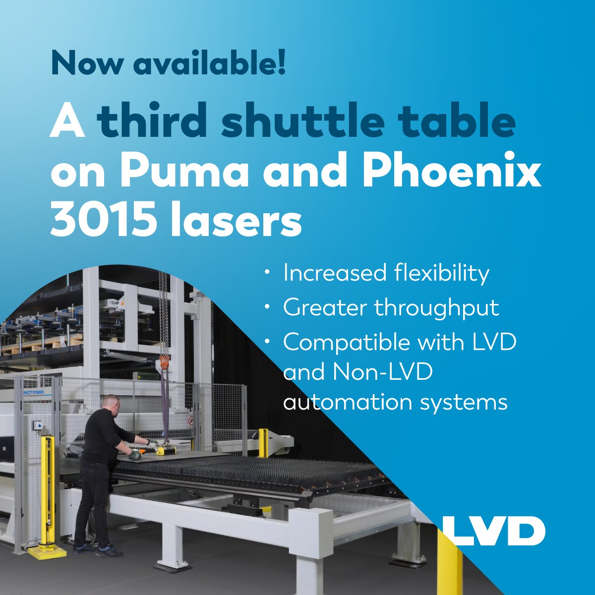 LVD Group - New! A third shuttle table is now available as... | Facebook