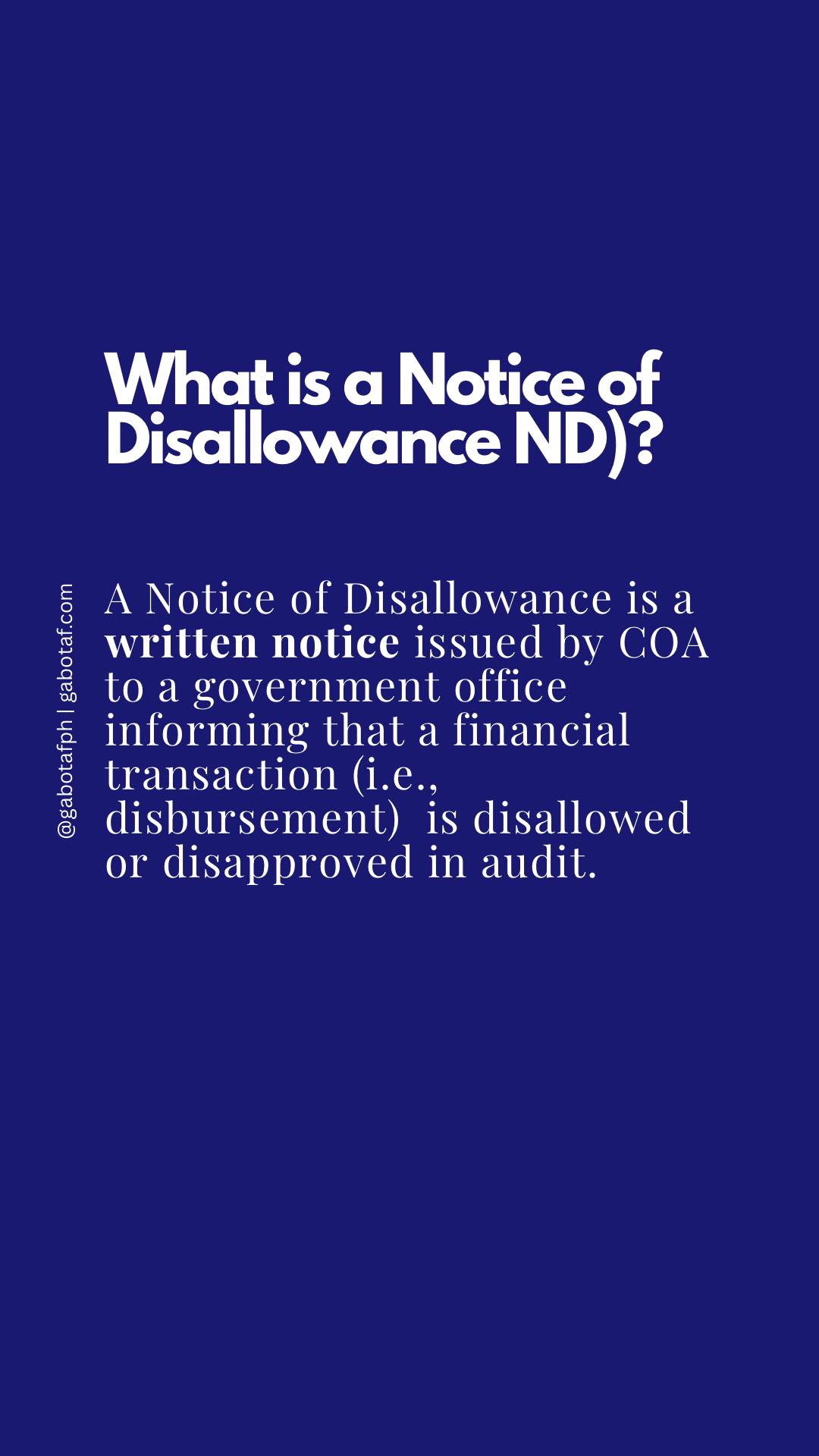 Government - What is a Notice of Disallowance? | Facebook
