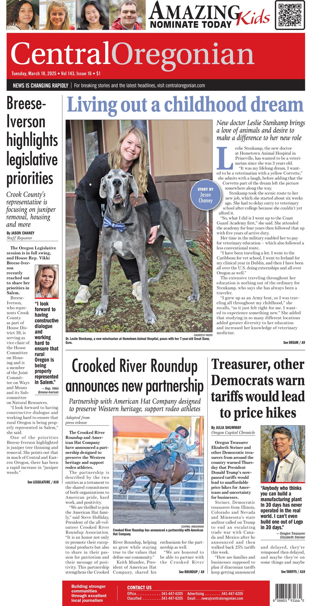 Central Oregonian - Here is a sneak peek at the front page of this week ...