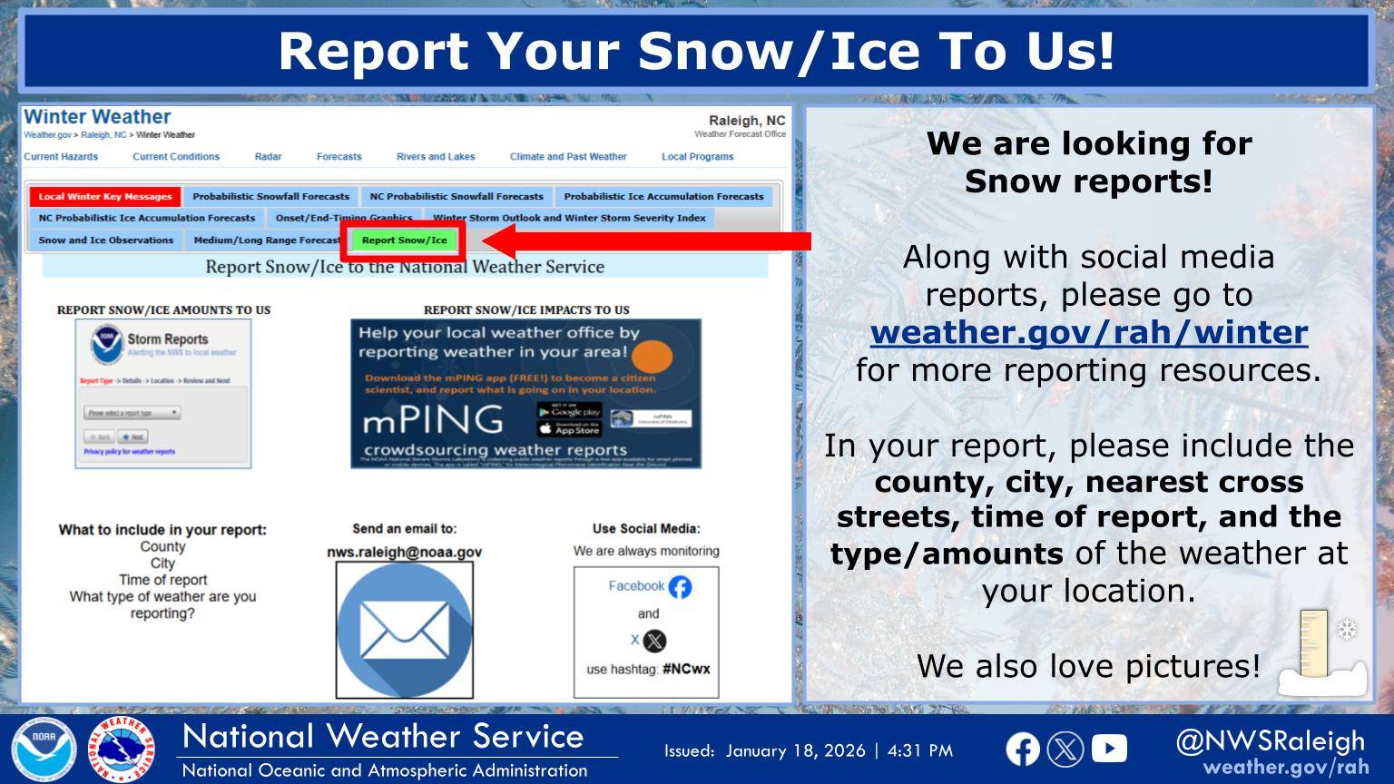 We are looking... - US National Weather Service Raleigh NC | Facebook