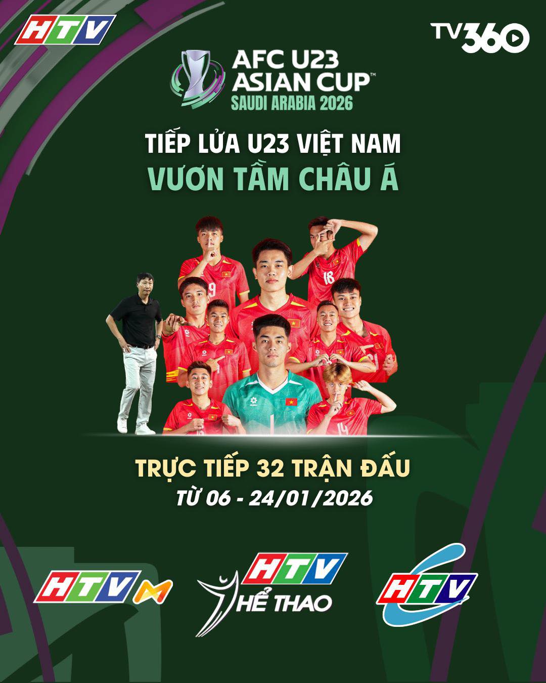 HTVC - TIẾP LỬA U23 VIỆT NAM VƯƠN TẦM CHÂU Á Cùng dõi theo bước chân ...