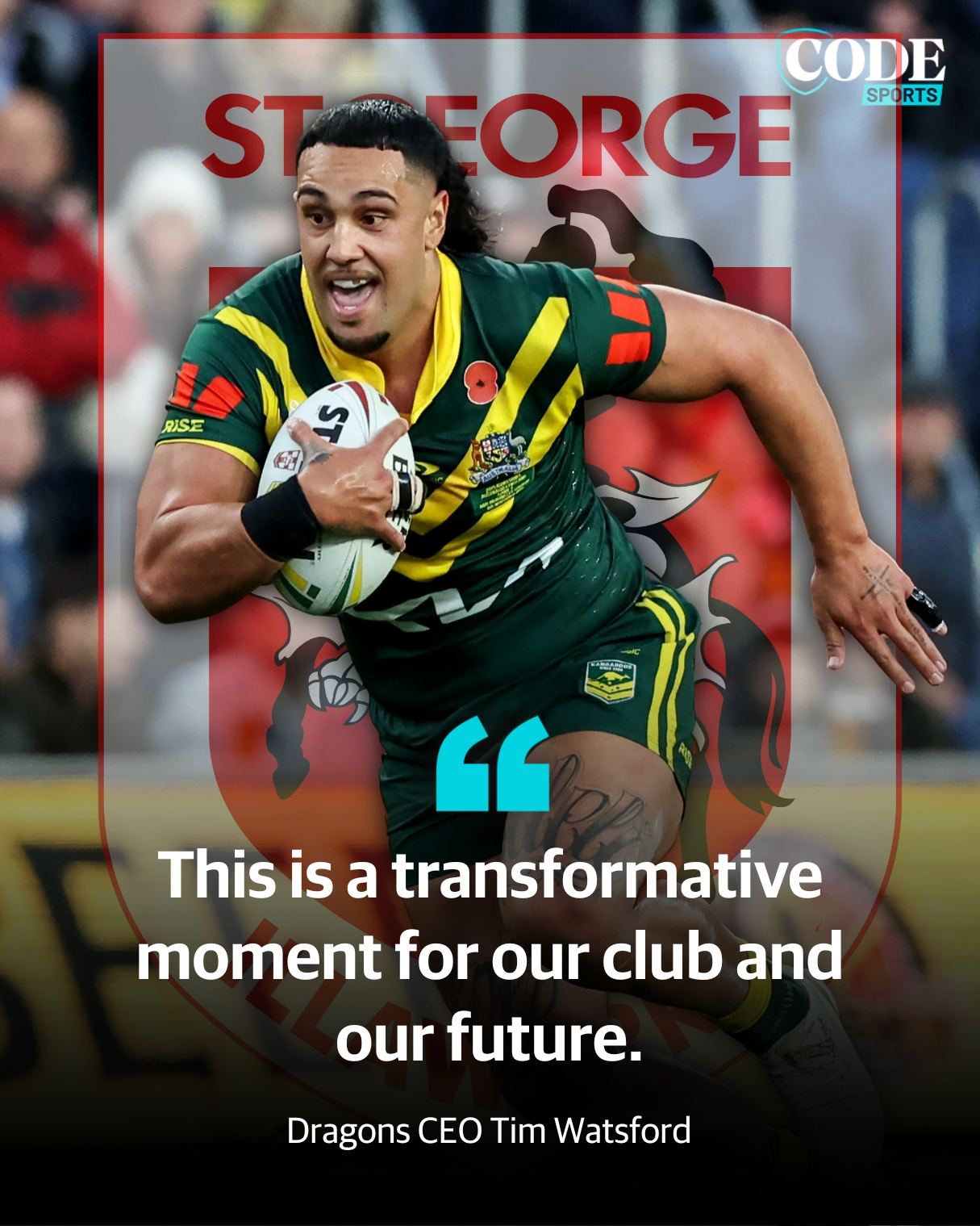 CODE NRL - CONFIRMED Keaon Koloamatangi is Dragons... | Facebook