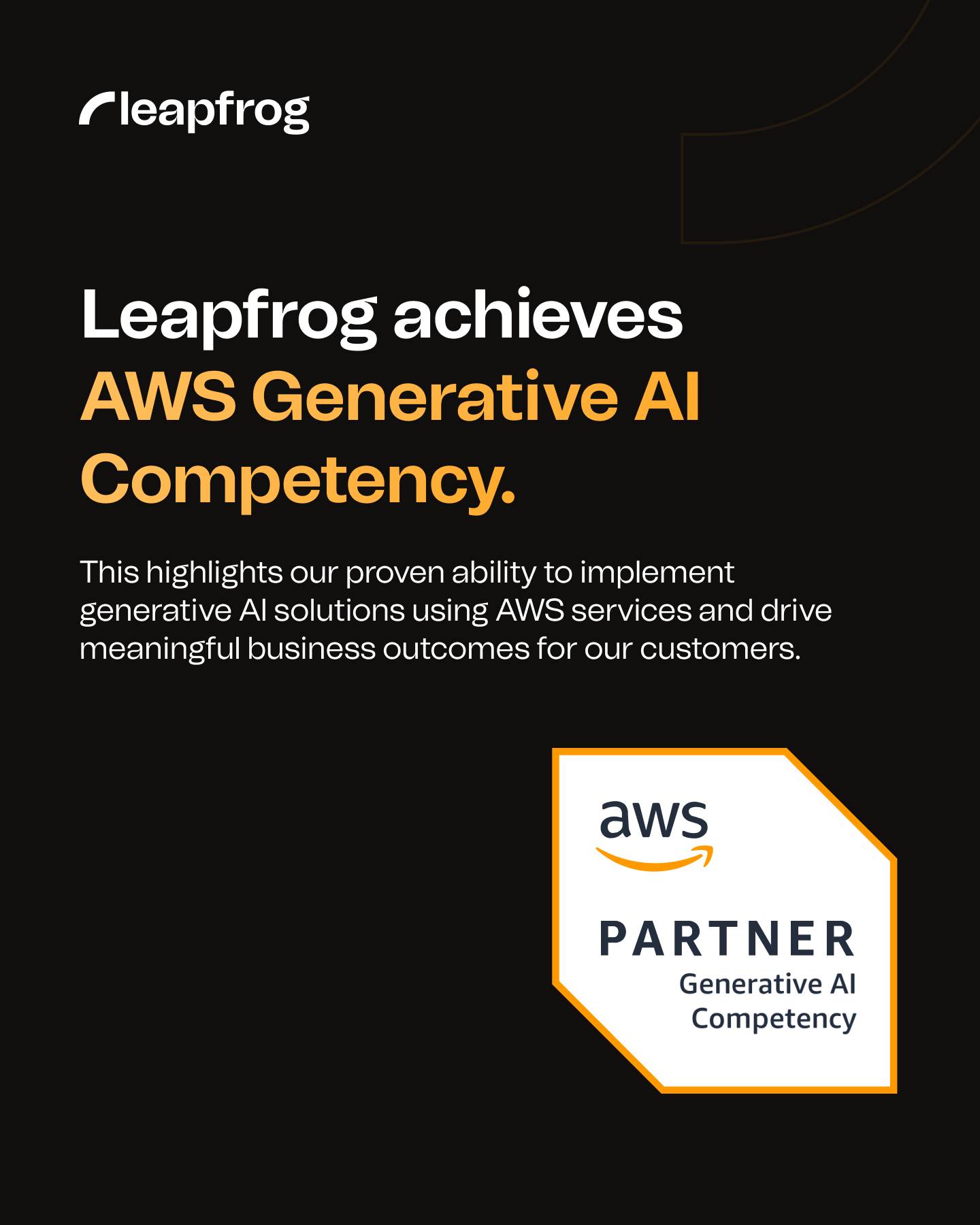 Leapfrog - Leapfrog has officially achieved AWS Generative AI ...