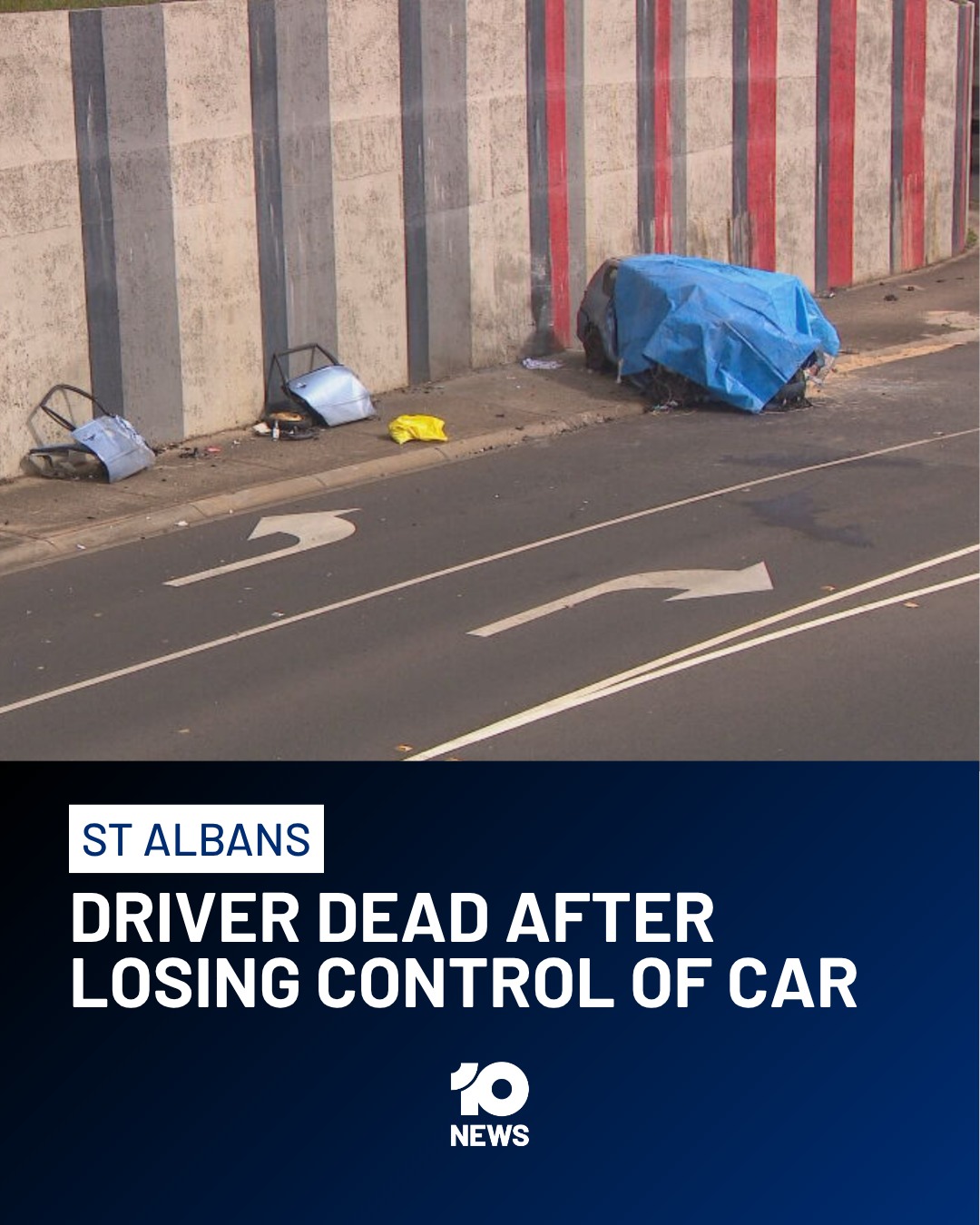 10 - A man has died after his car lost control and crashed into a wall ...
