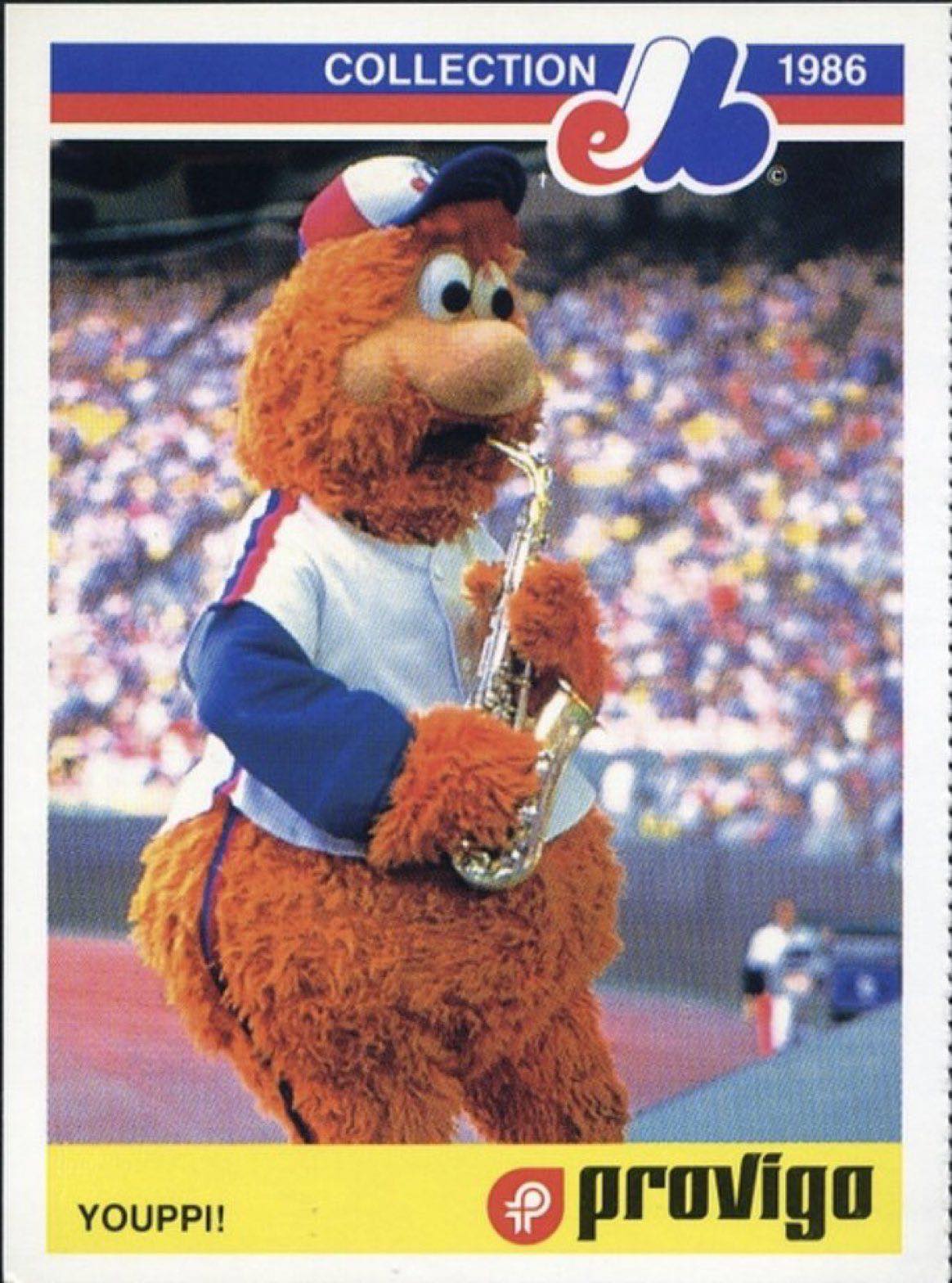 Youppi while playing for the Montreal Expos in 1986.