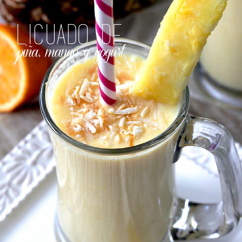 Mirciny - Un delicioso licuado de piña, mango y yogurt natural 😉 1 taza ...