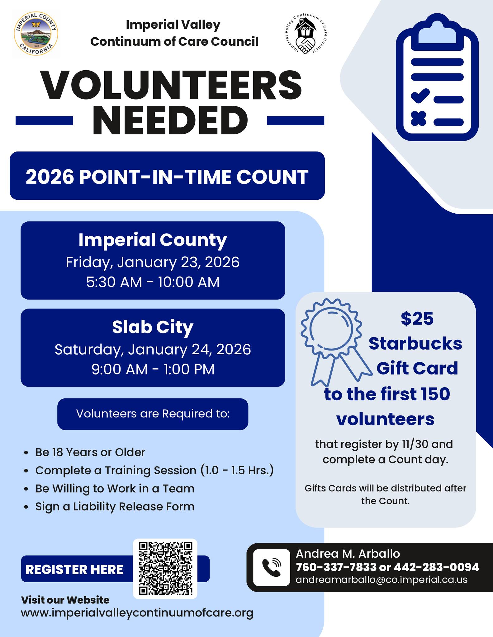 The 2026 Point-in-Time (PIT) Count is... - County of Imperial | Facebook