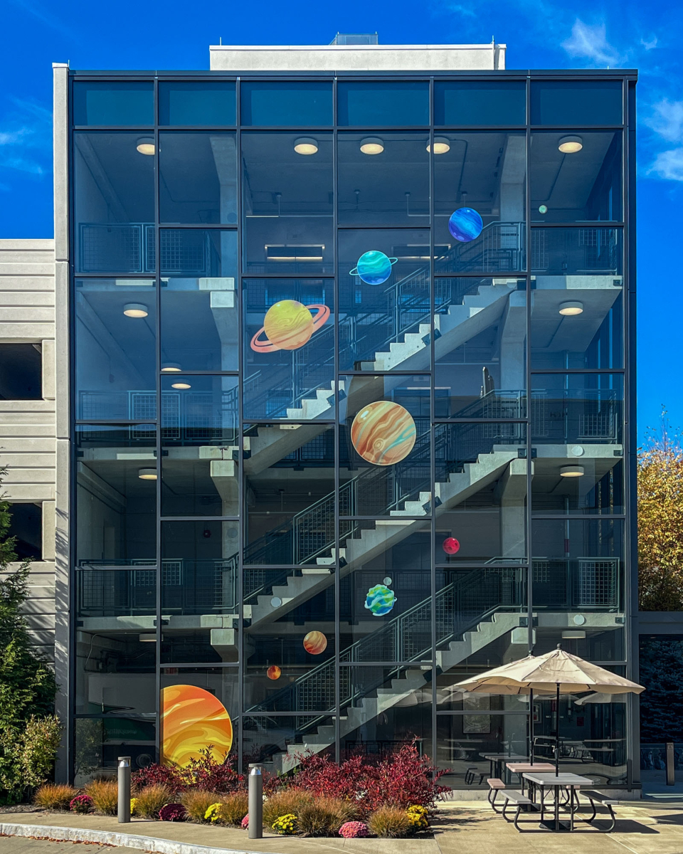 Art - Our custom solar system decals transform ordinary architecture ...