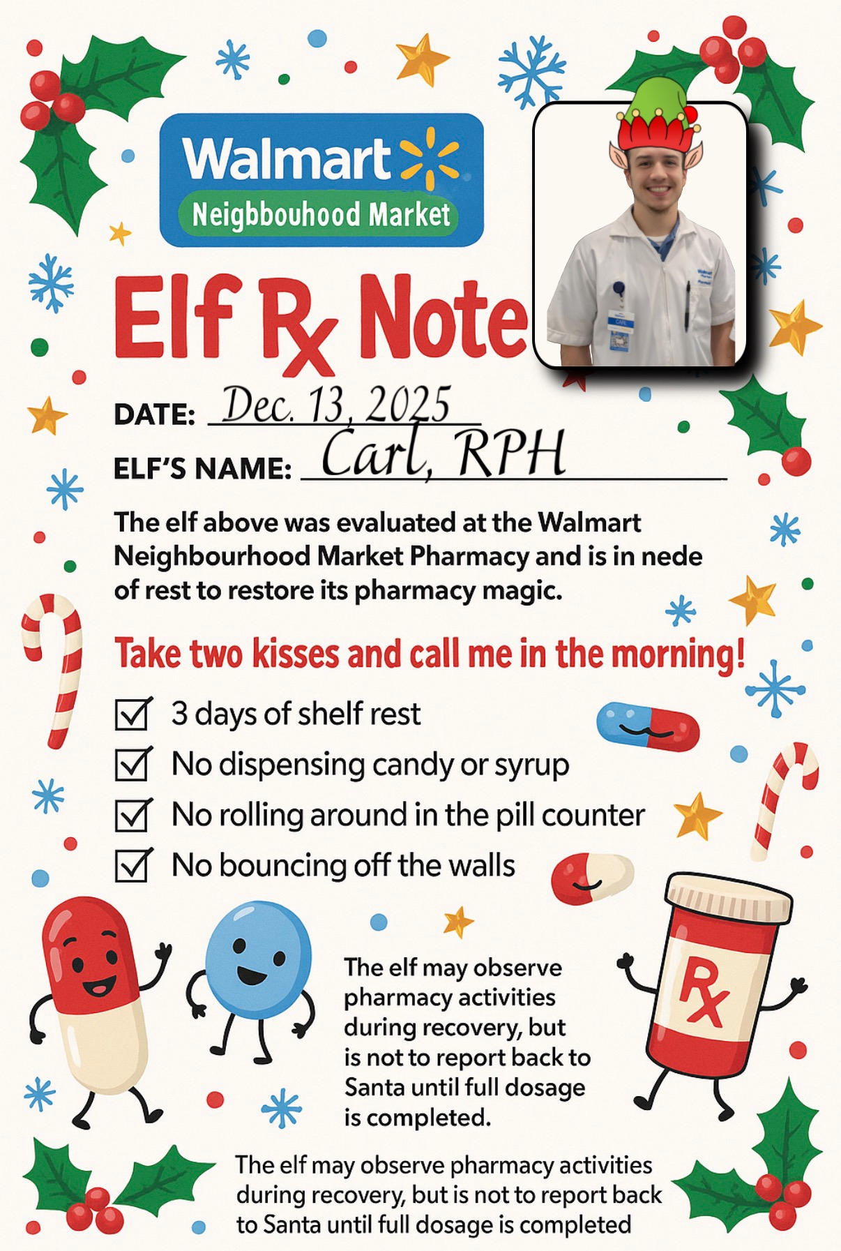 Our Elf Rx Note... - Walmart Neighborhood Market Pineville | Facebook