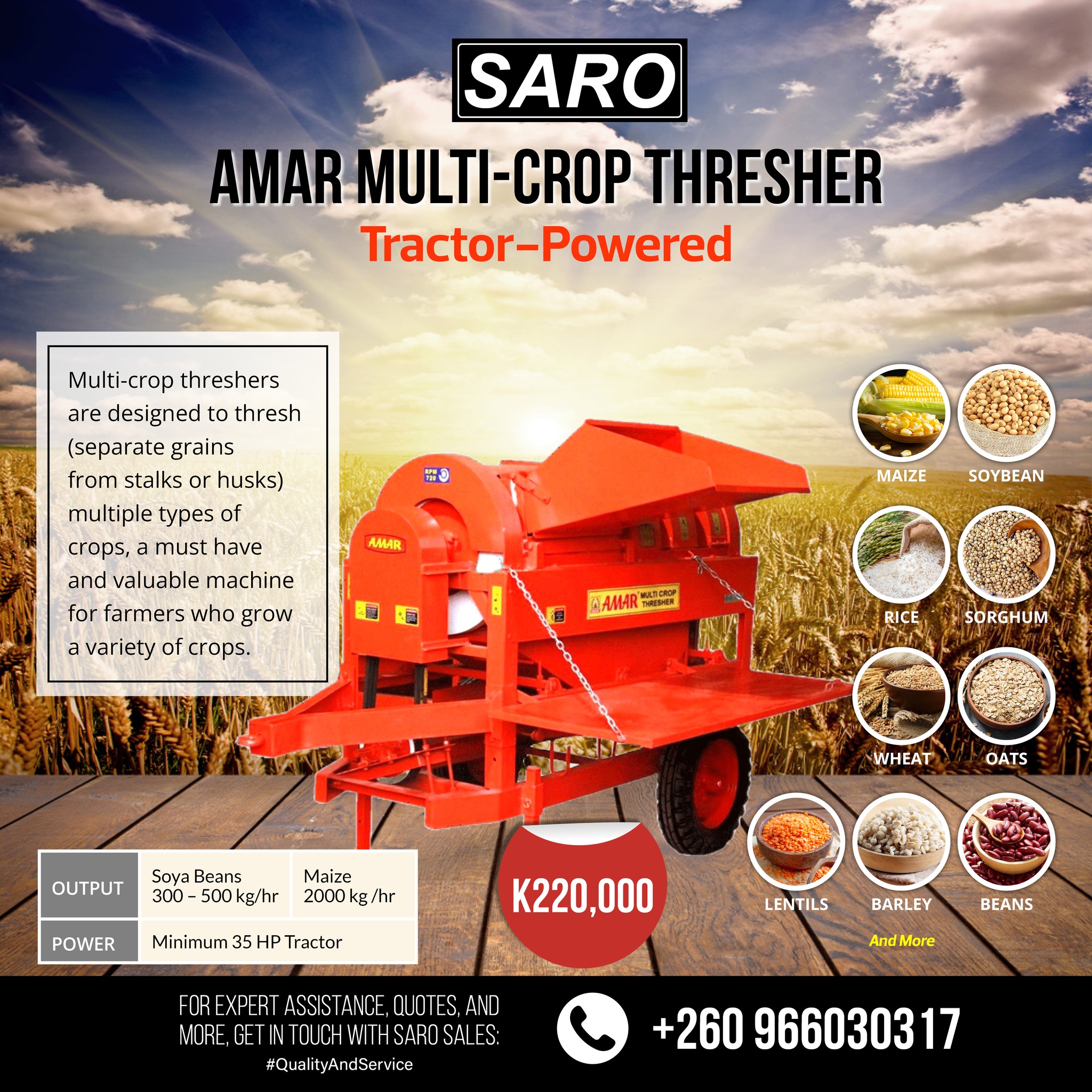 Saro - 🌾 Amar Multicrop Thresher – Tractor Powered🔧 The Ultimate ...
