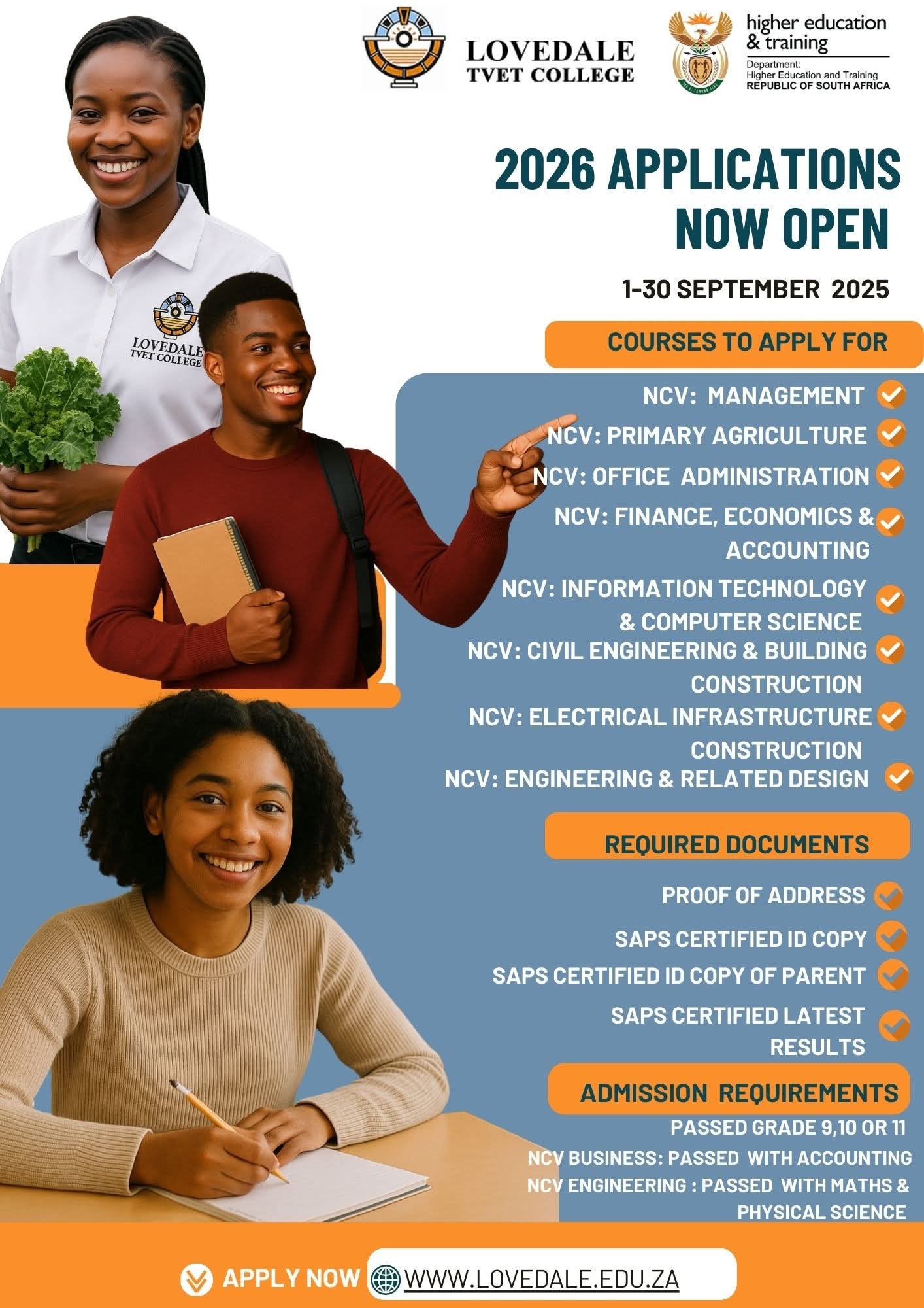 Lovedale - ARE YOU PASSIONATE ABOUT AGRICULTURE? 🌱 Lovedale TVET ...