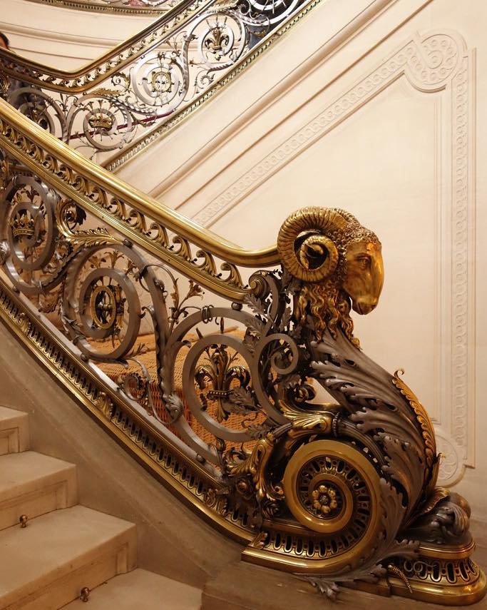Museum - The exquisite wrought iron railing at Chantilly Castle in ...