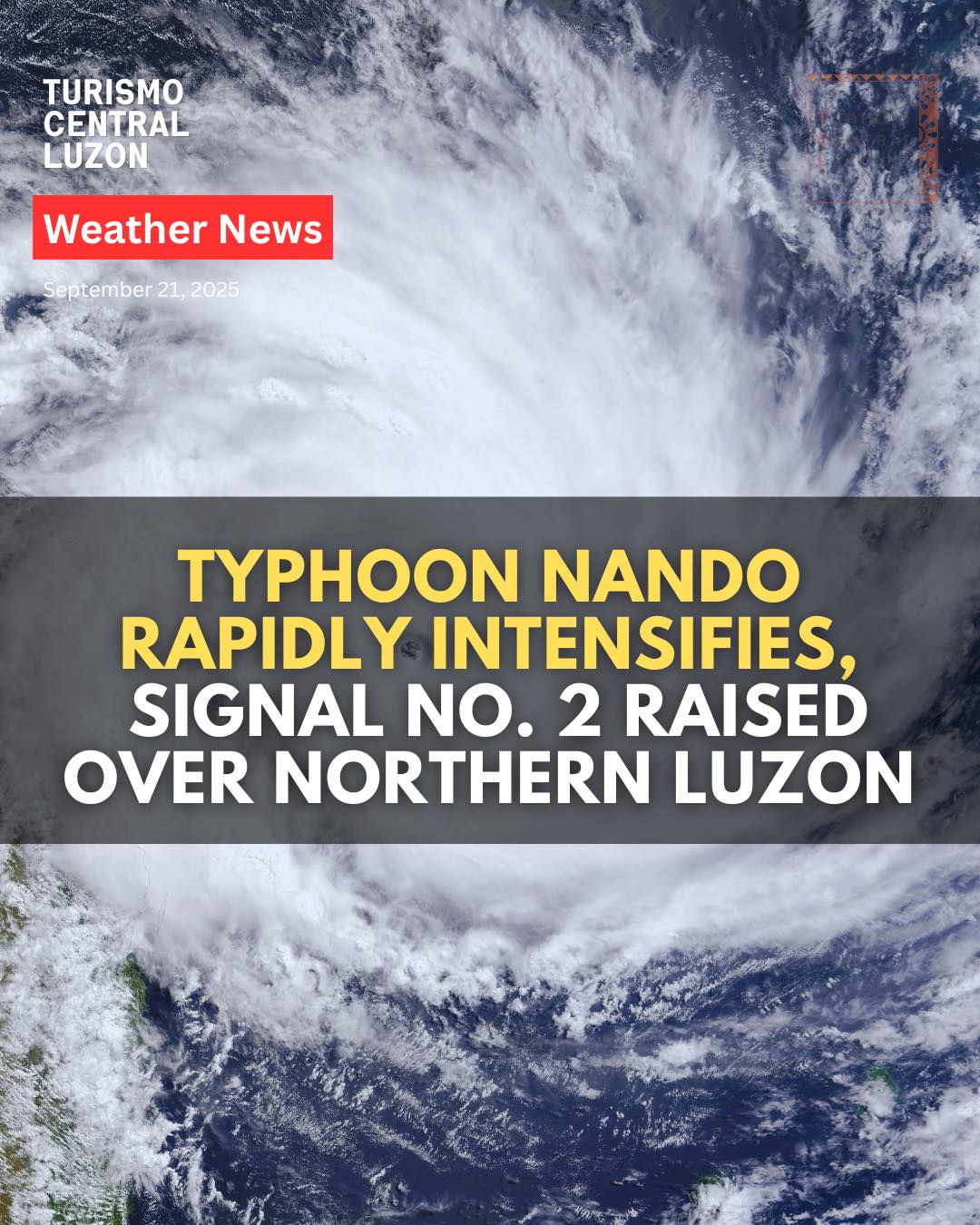 Turismo - TYPHOON NANDO RAPIDLY INTENSIFIES, SIGNAL NO. 2 RAISED OVER ...