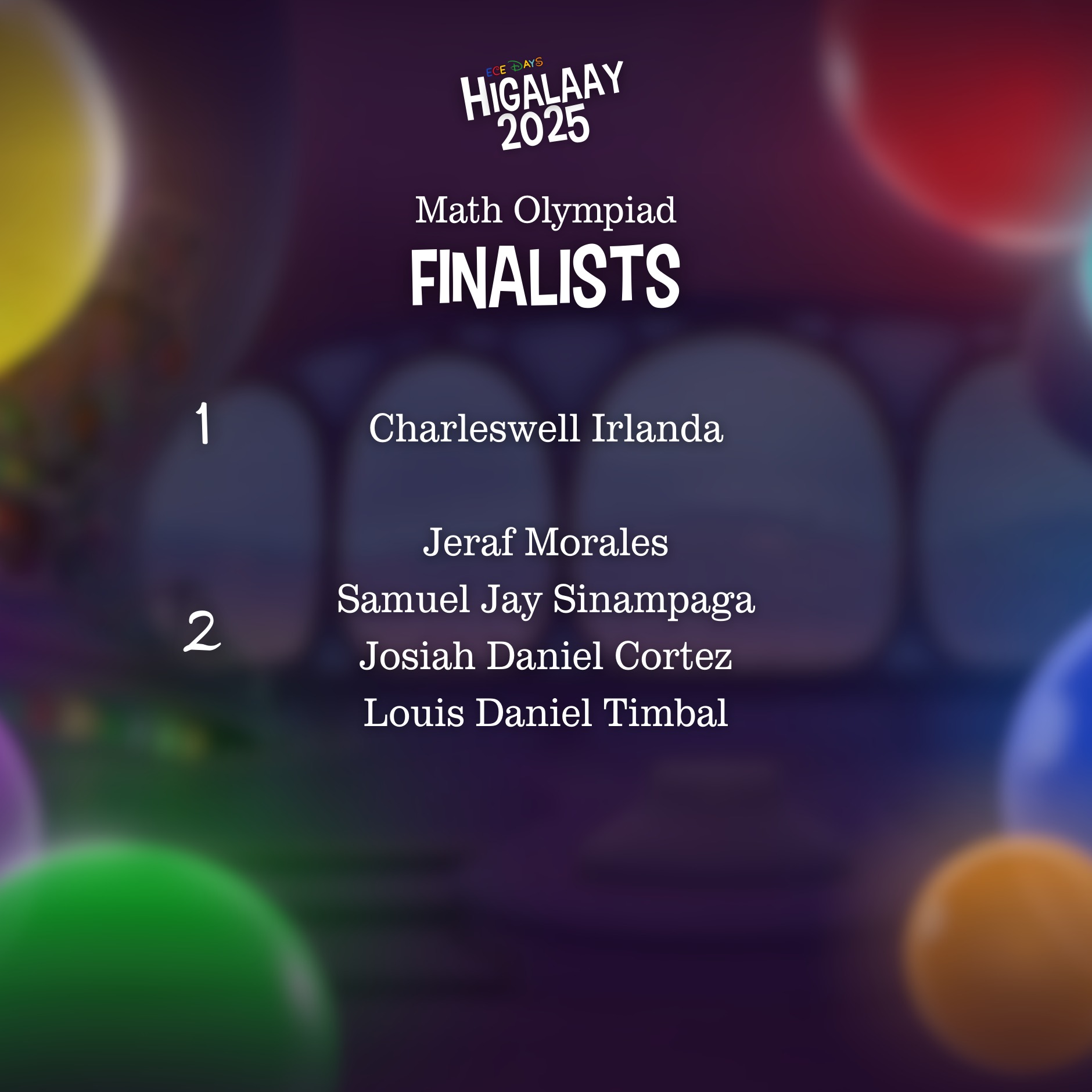 𝑾𝒐𝒐𝒉𝒐𝒐! 𝑾𝒆 𝒅𝒊𝒅 𝒊𝒕! After a rigorous screening, these are the first-year ...