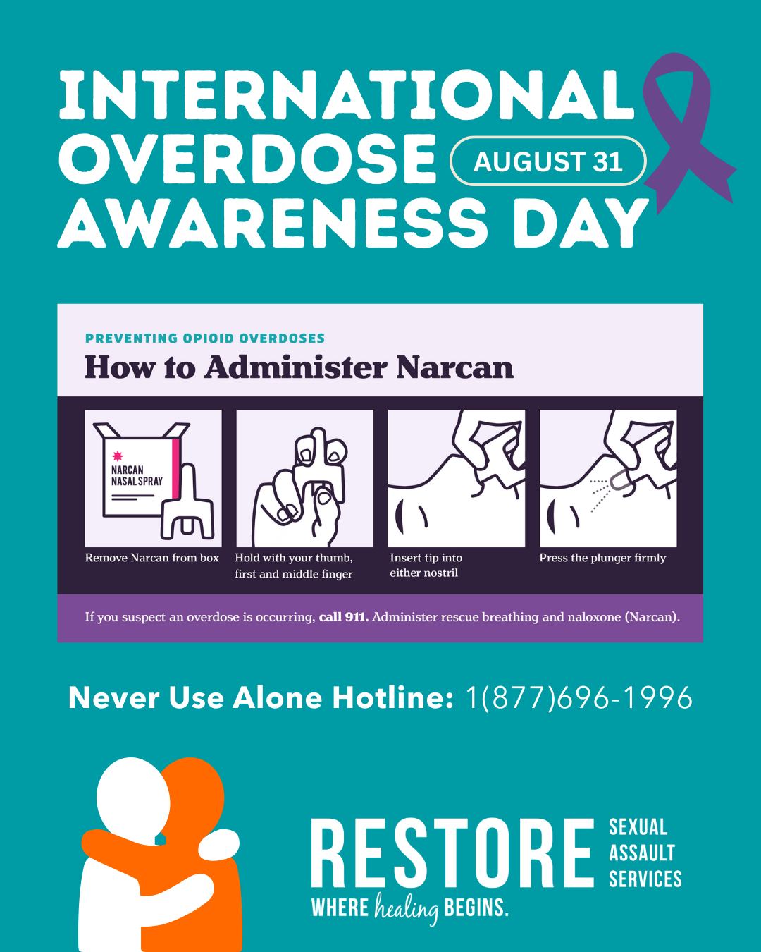 RESTORE - 💜 August 31 is International Overdose Awareness... | Facebook