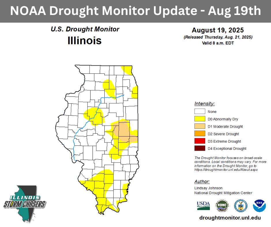 Illinois - August 19th NOAA drought monitor update… The NOAA drought ...
