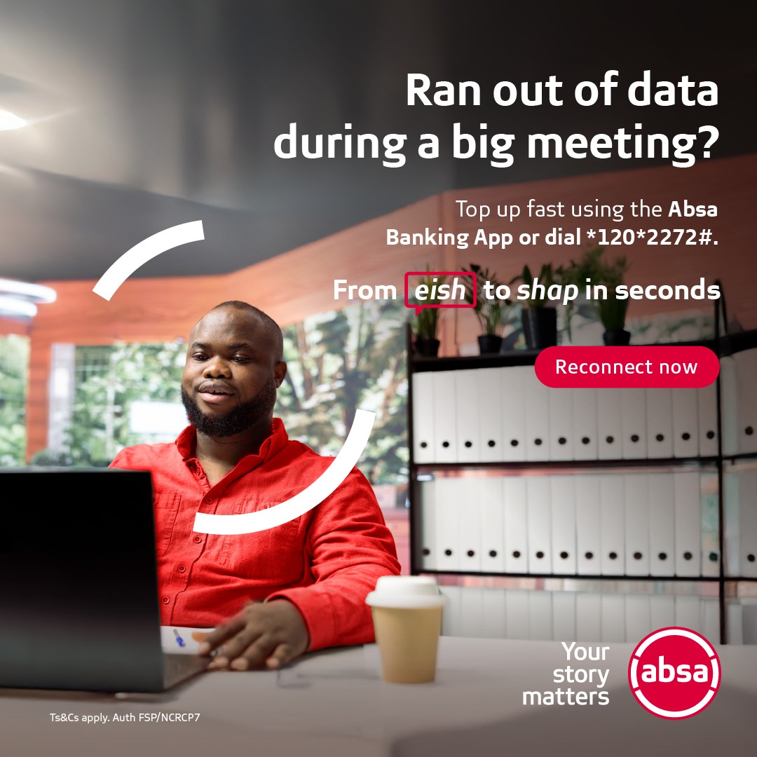 Out of airtime while talking about... - Absa South Africa | Facebook