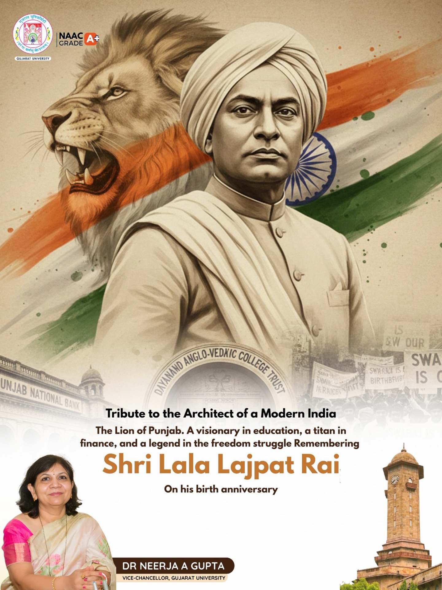 Gujarat - Paying tribute to a visionary leader, Lala Lajpat Rai. From ...