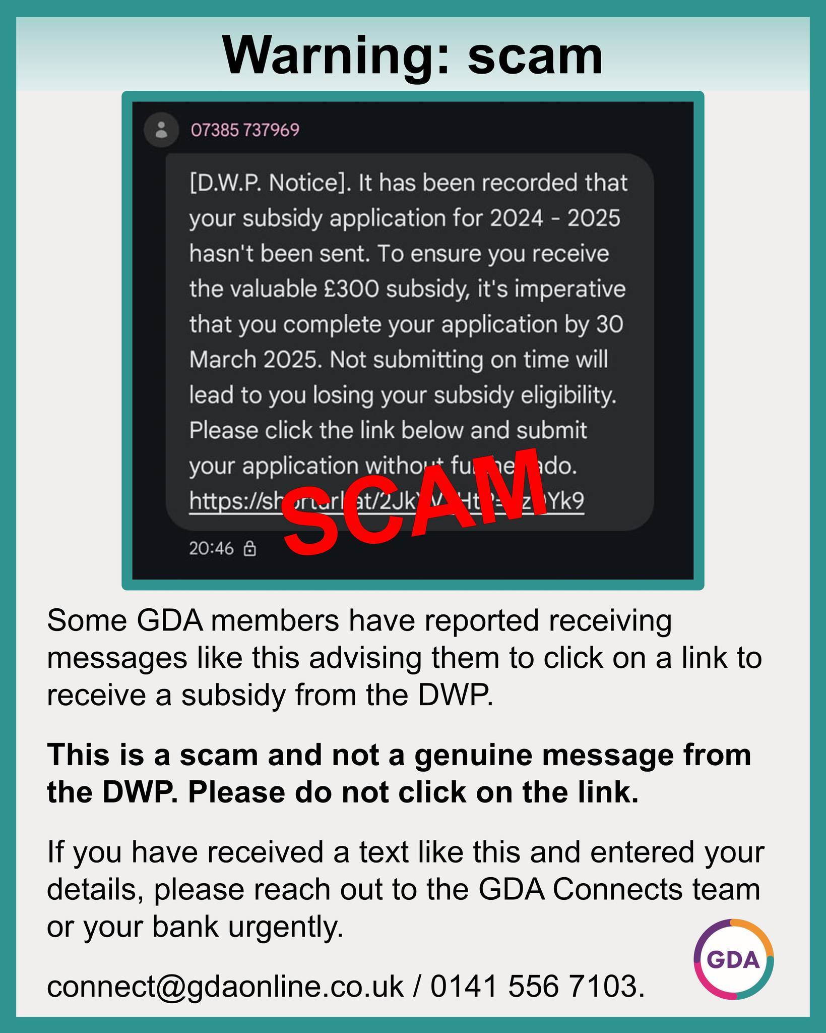 Glasgow Disability Alliance - Some GDA members and staff have reported ...