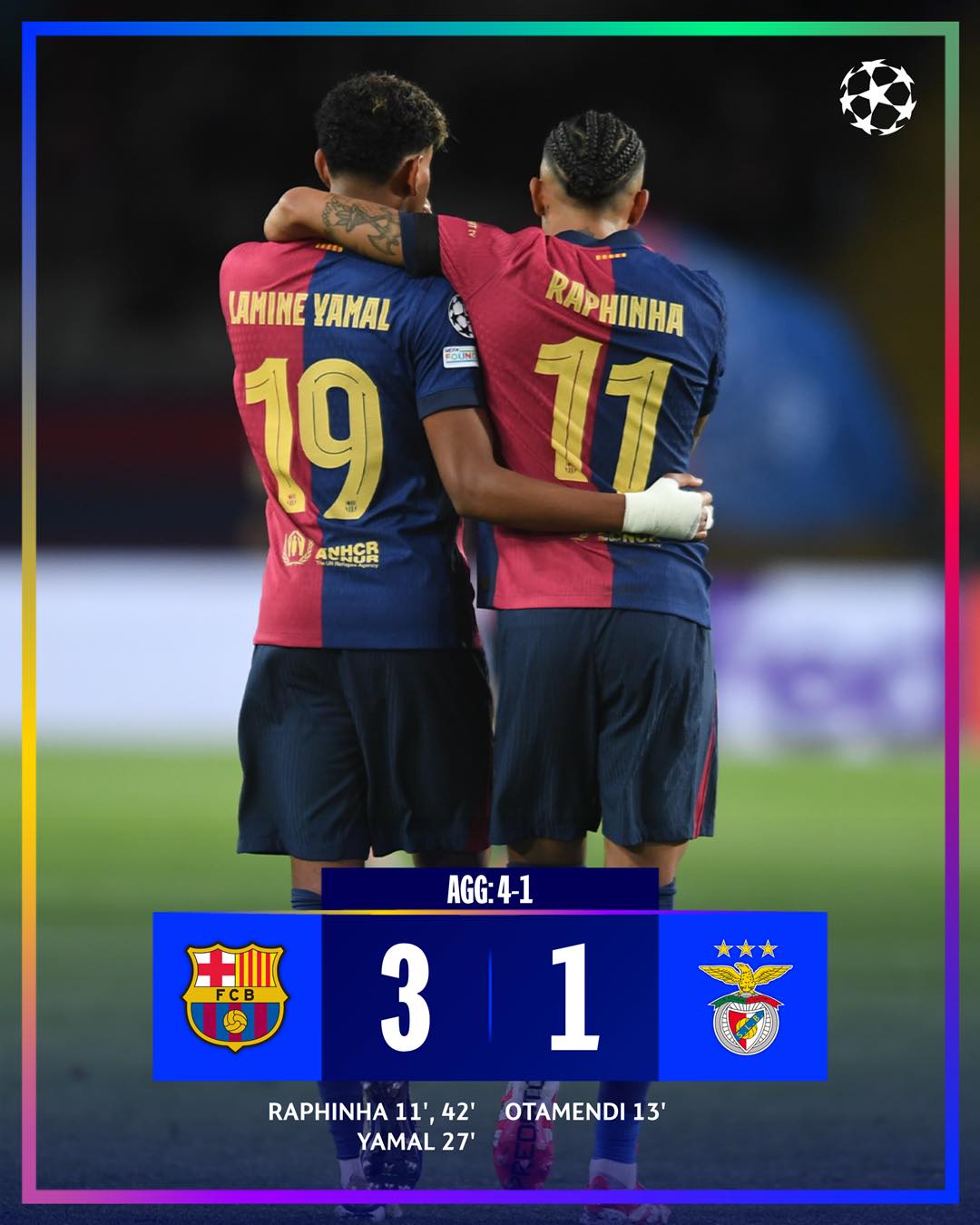 Barça in the quarter-finals ✓ #UCL