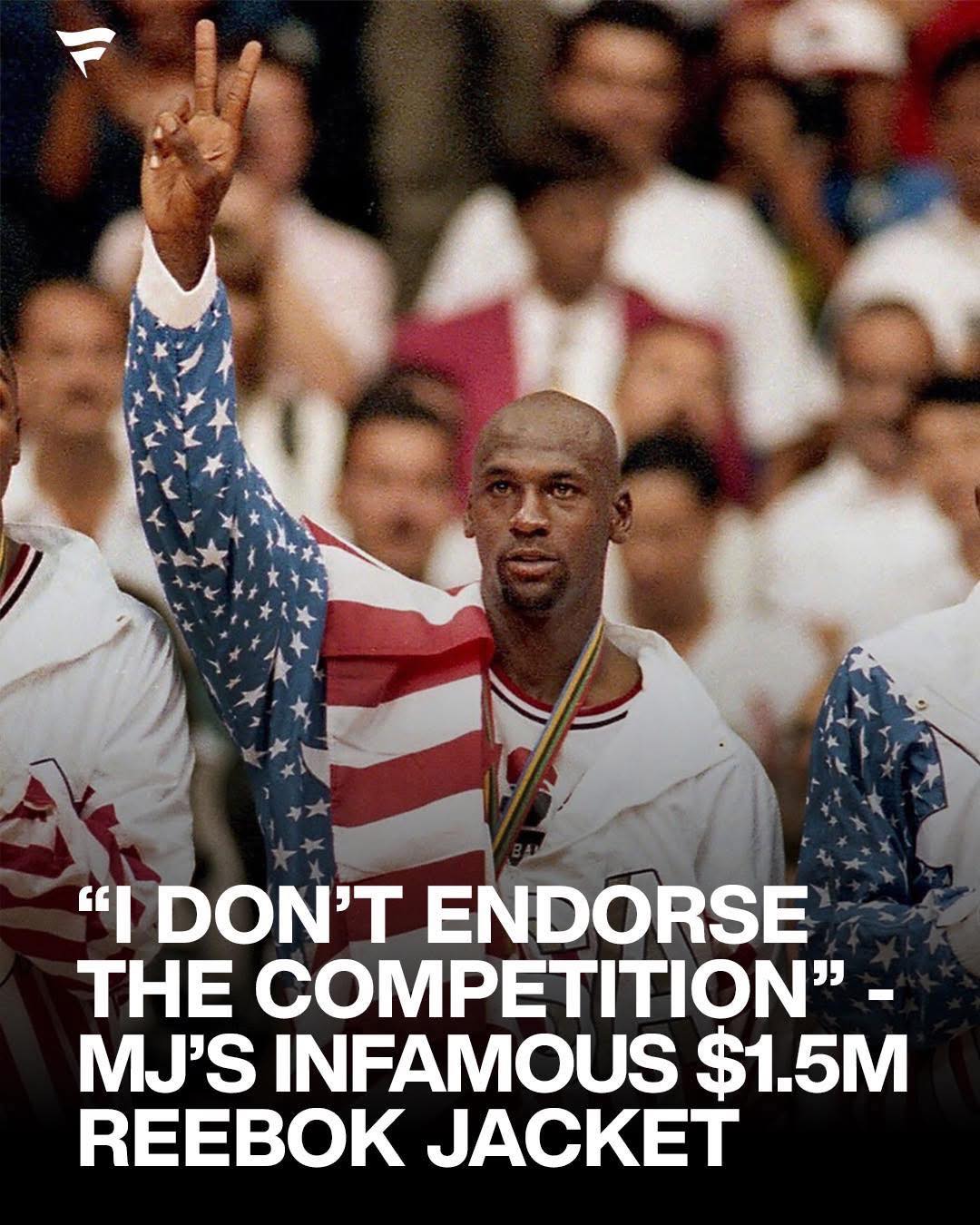 Never forget when MJ used the American flag to cover the Reebok